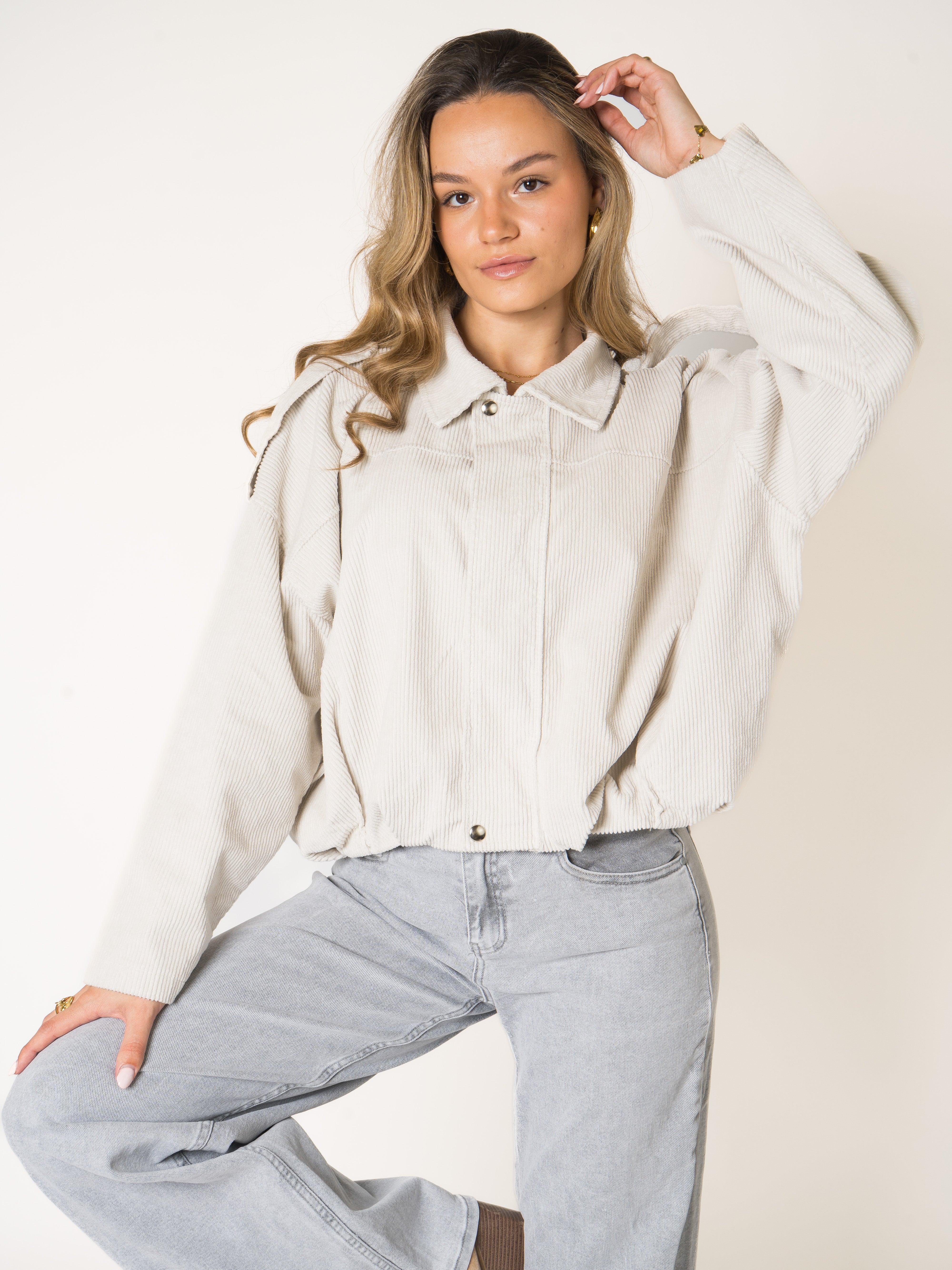 Almond Milk Cord Jacket