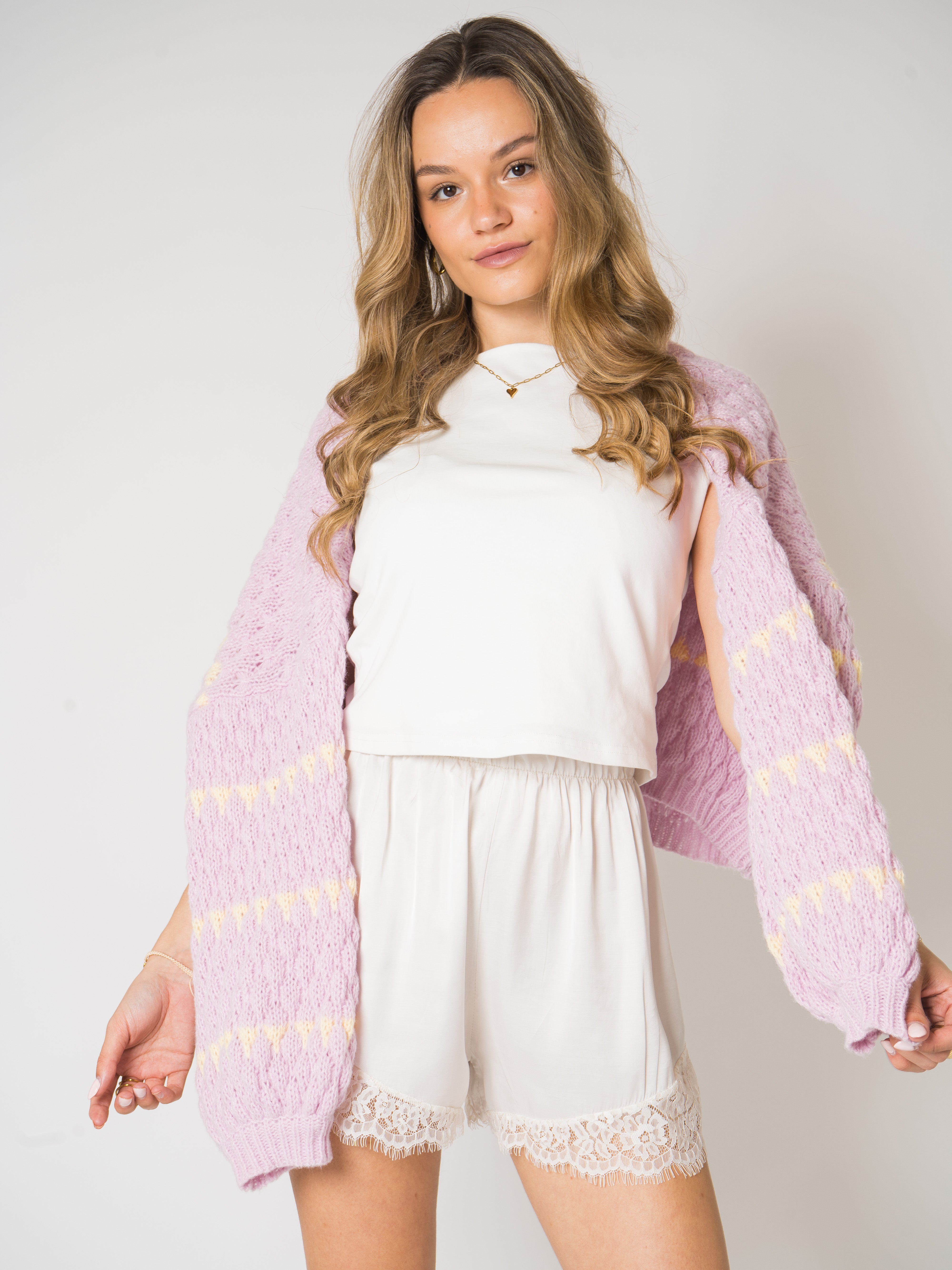 Cloud Dancer Lace Shorts