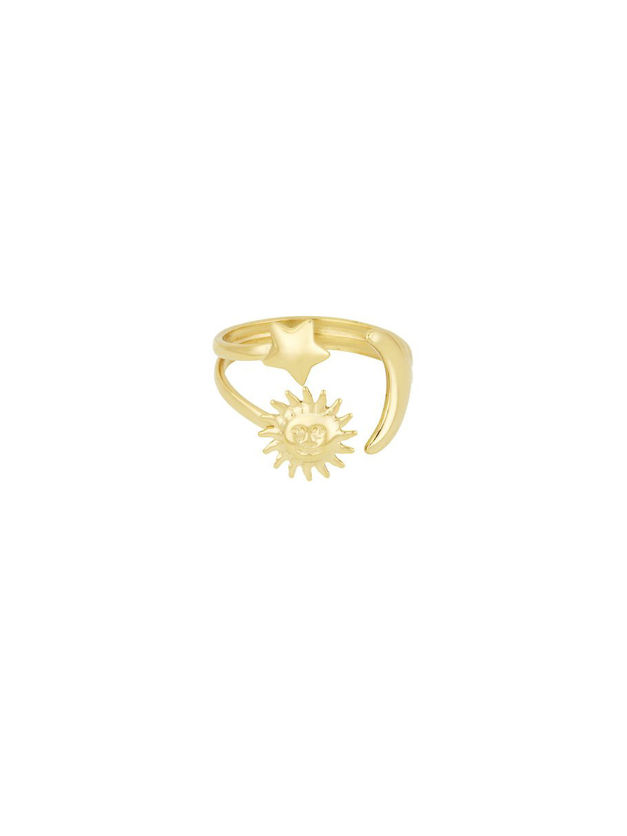 Sonne Mond Sterne Ring