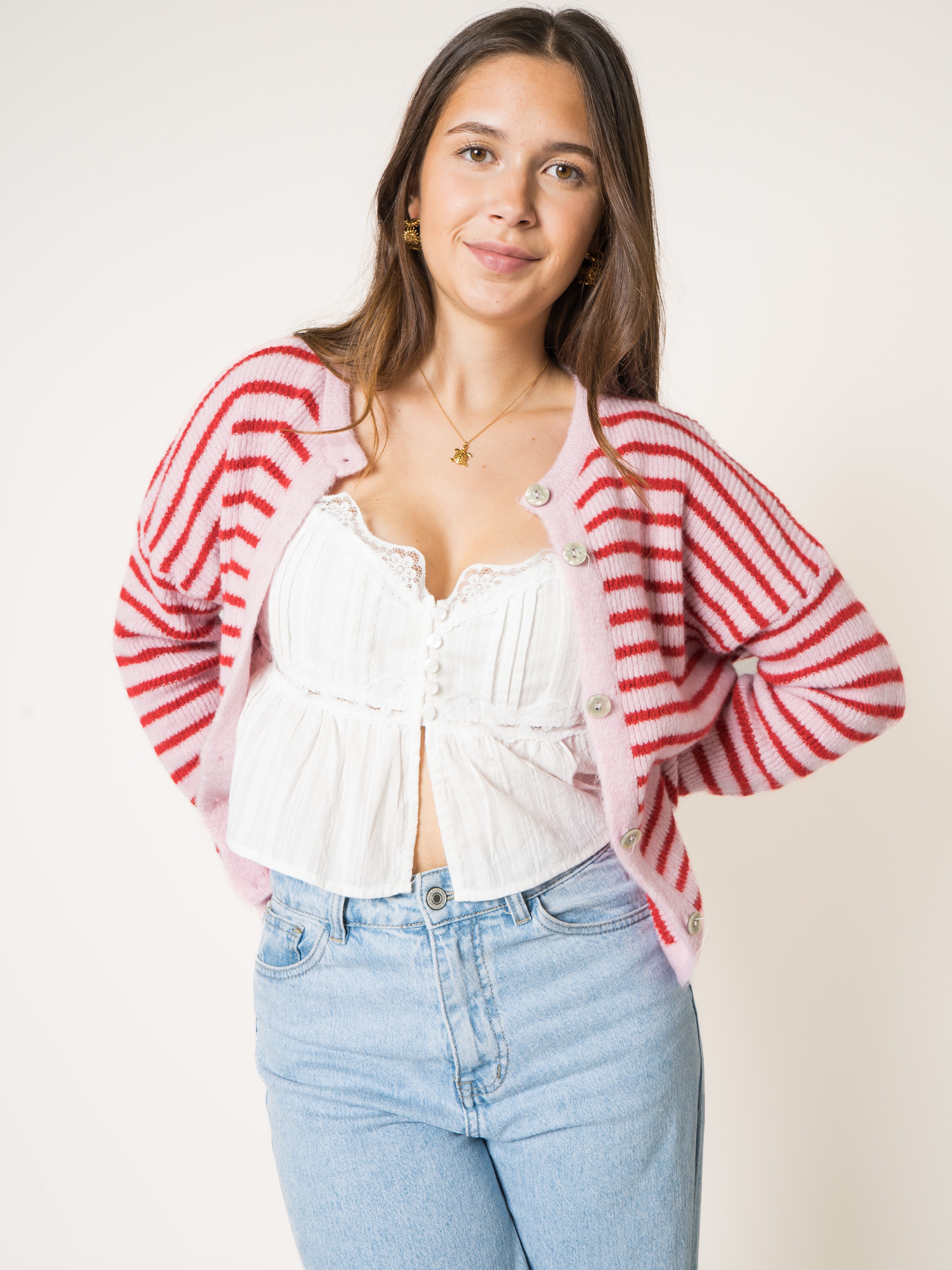 Chilli Stripe Knit Jacket