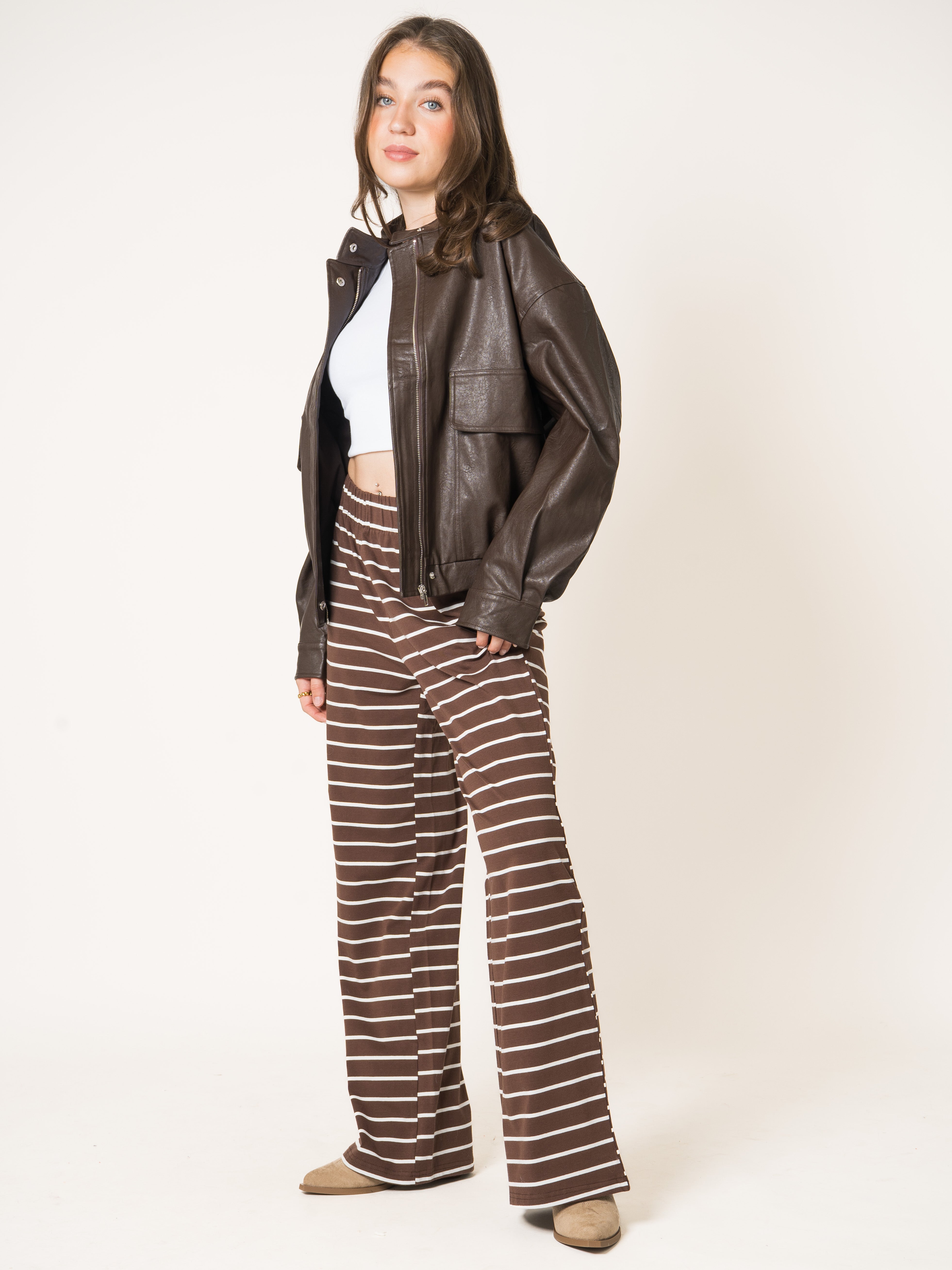 Oversize Leather Bomber