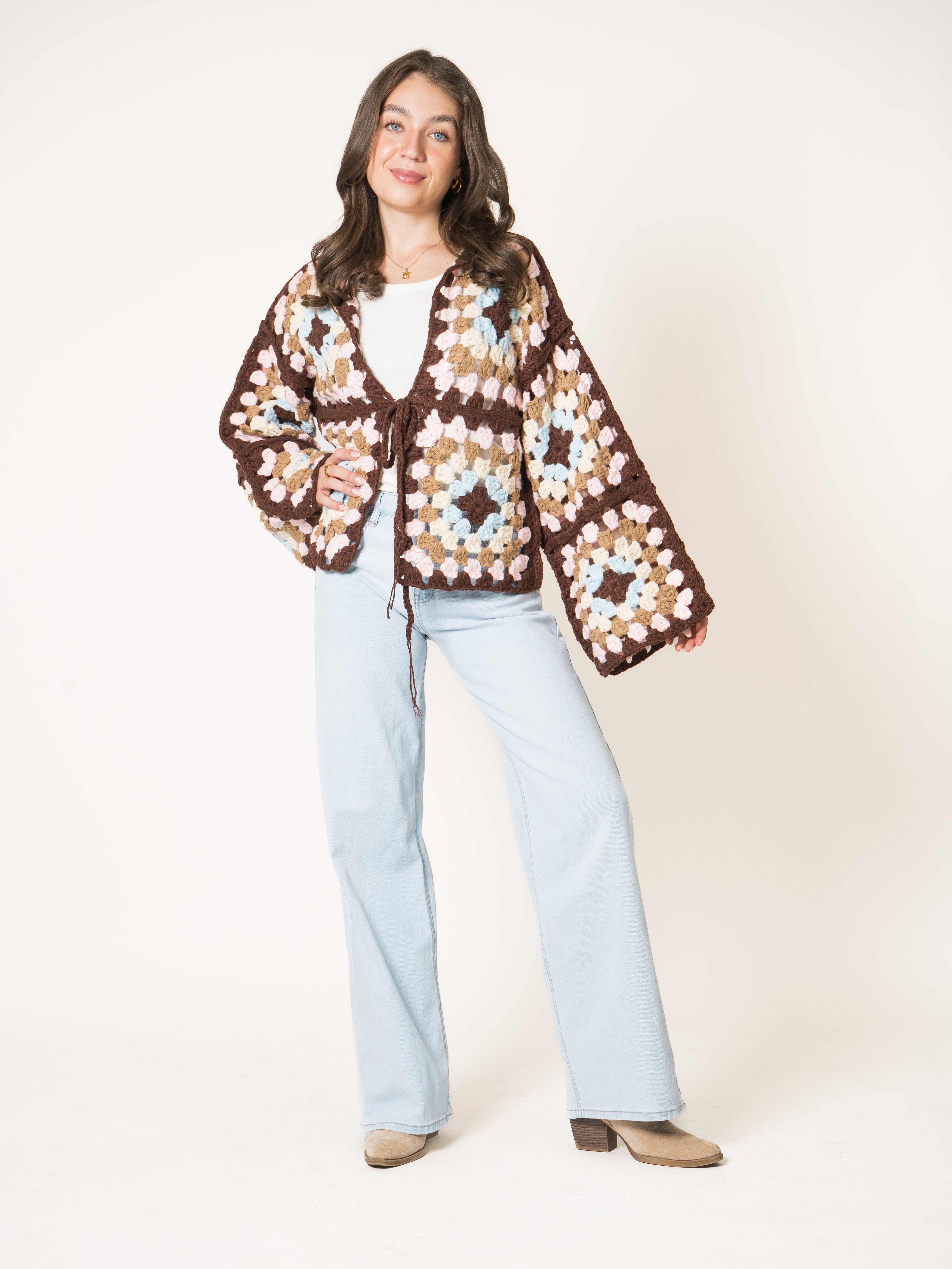 For The Moment Crochet Cardigan