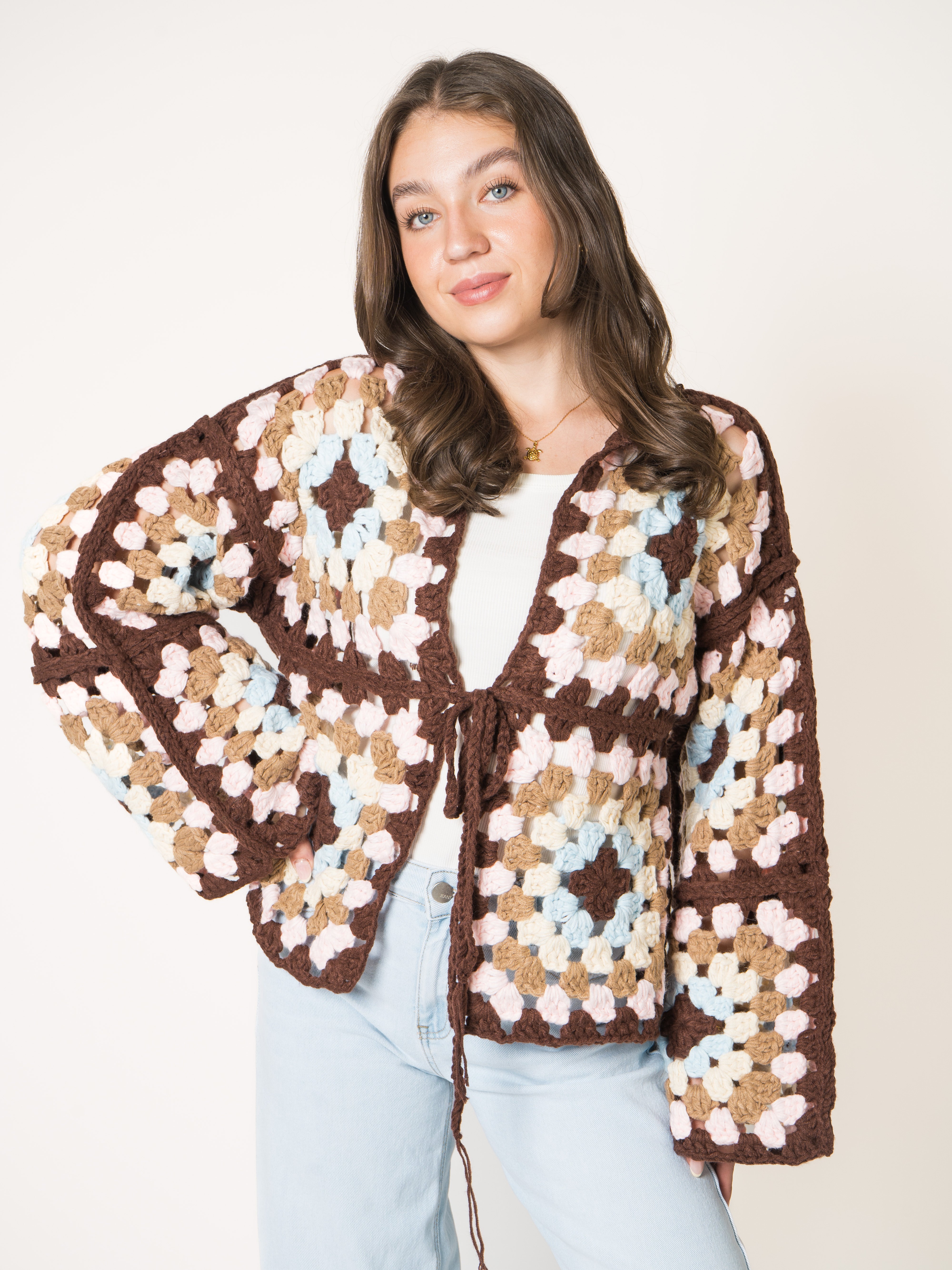 For The Moment Crochet Cardigan