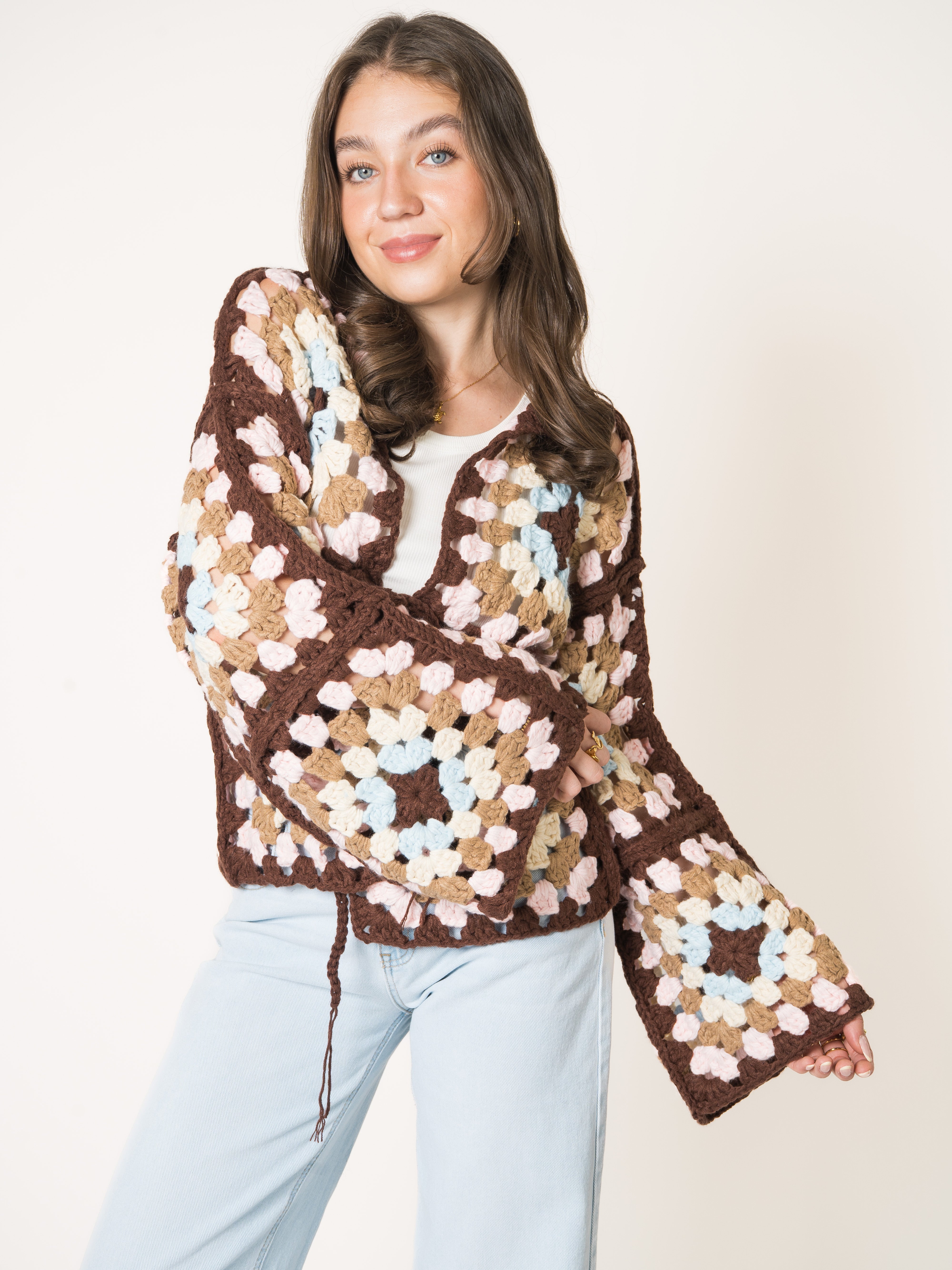 For The Moment Crochet Cardigan