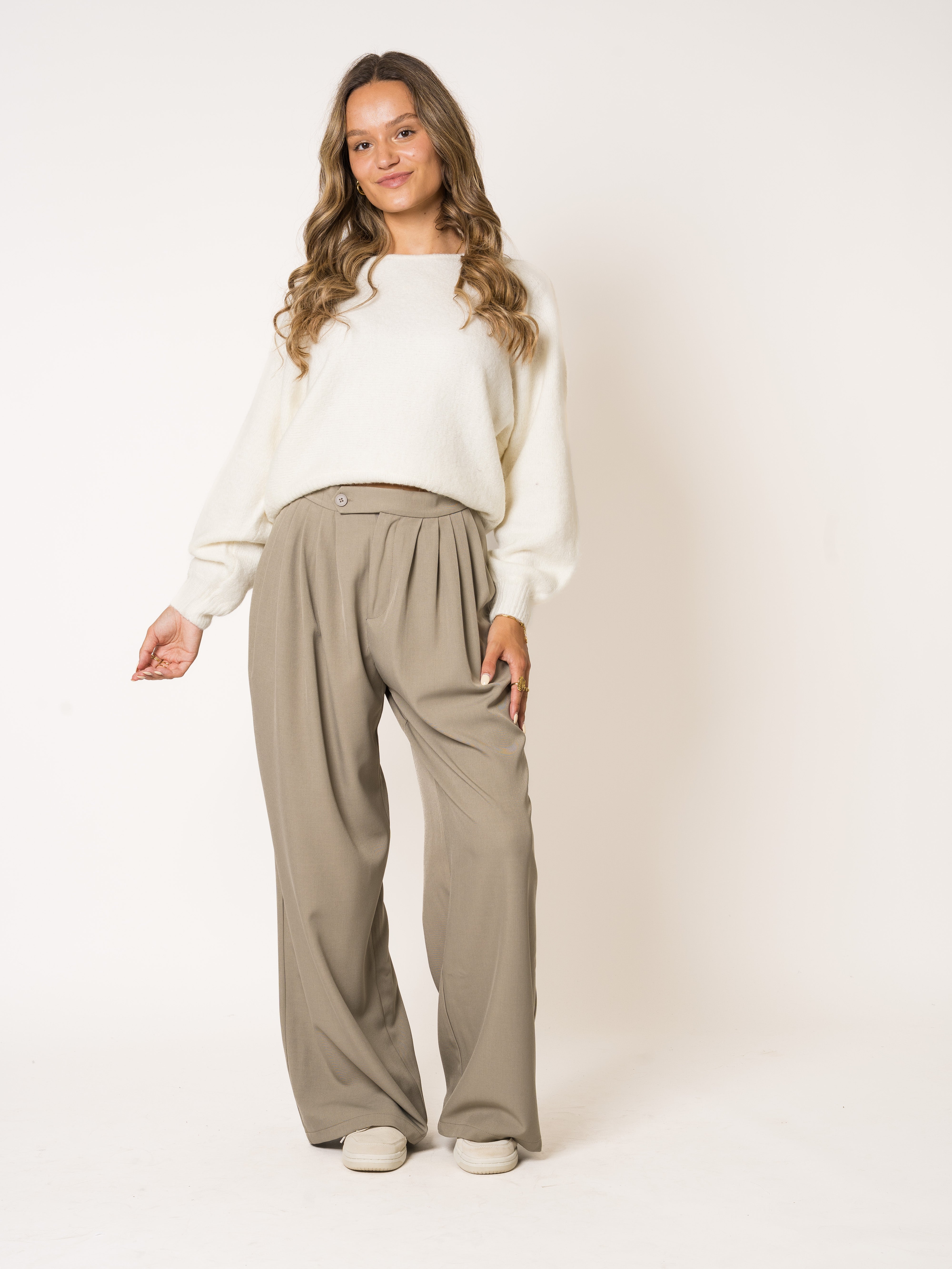 Feinstrick Pullover Jasmin - Weiß