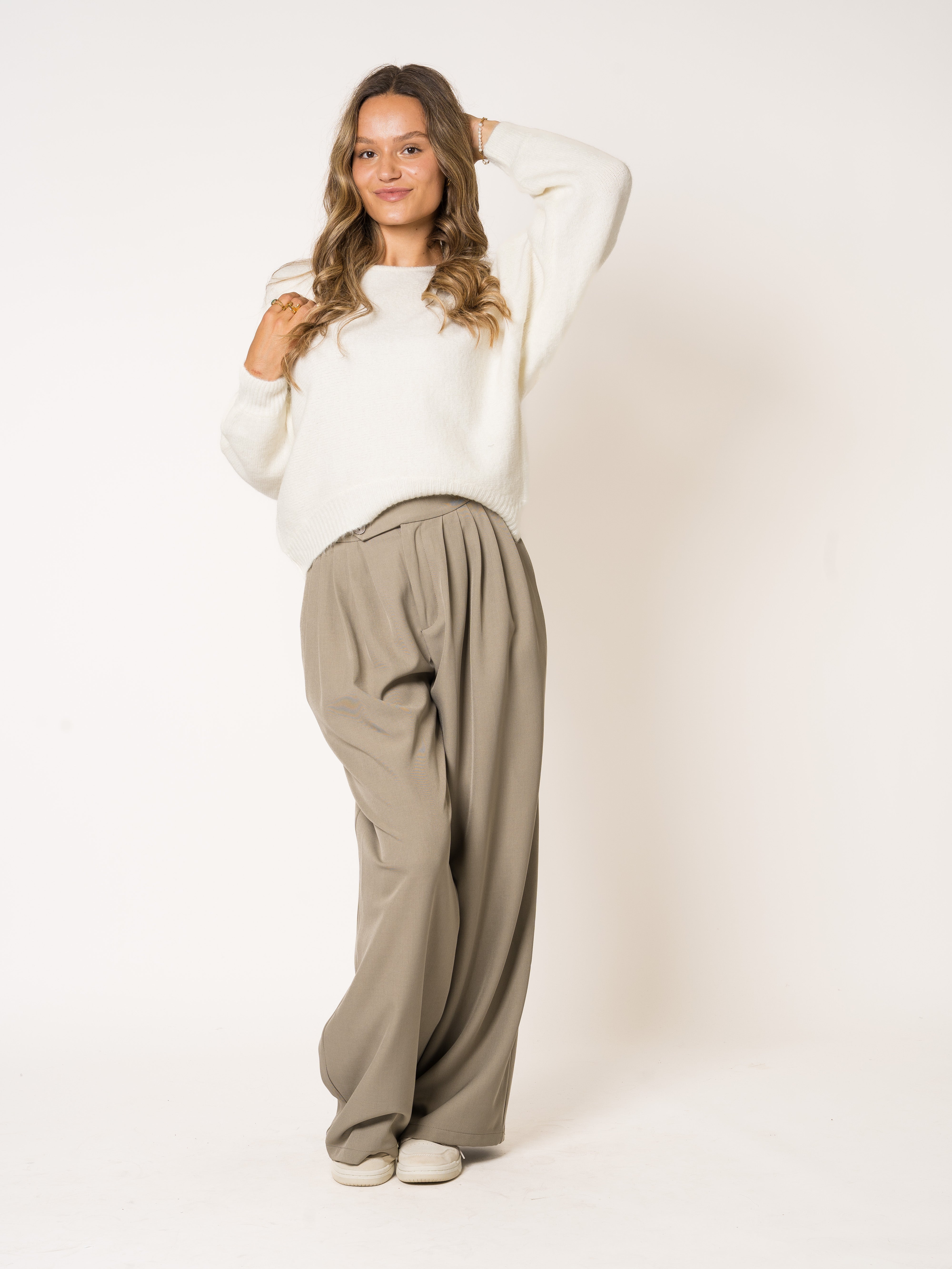 Feinstrick Pullover Jasmin - Weiß