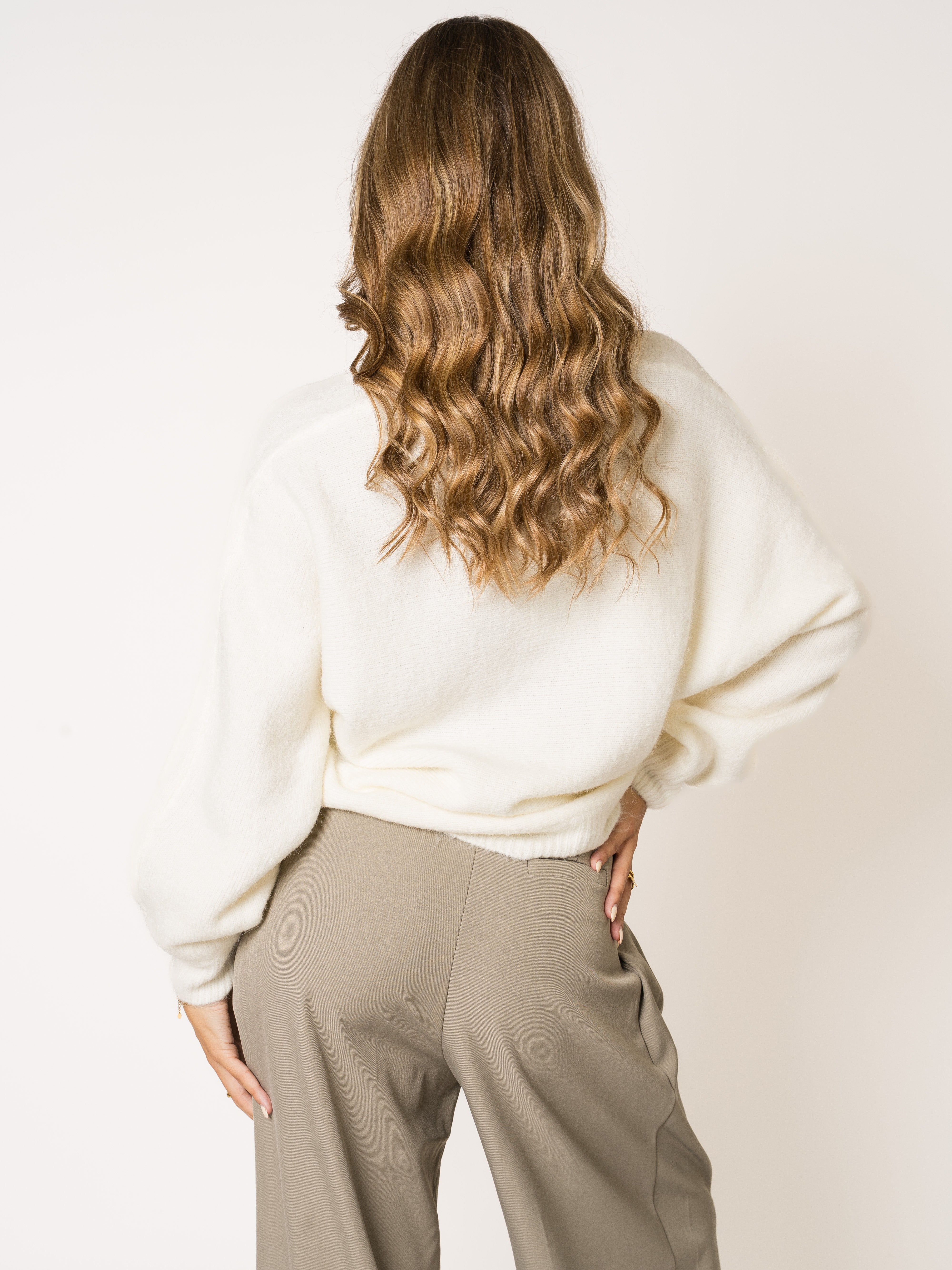 Feinstrick Pullover Jasmin - Weiß