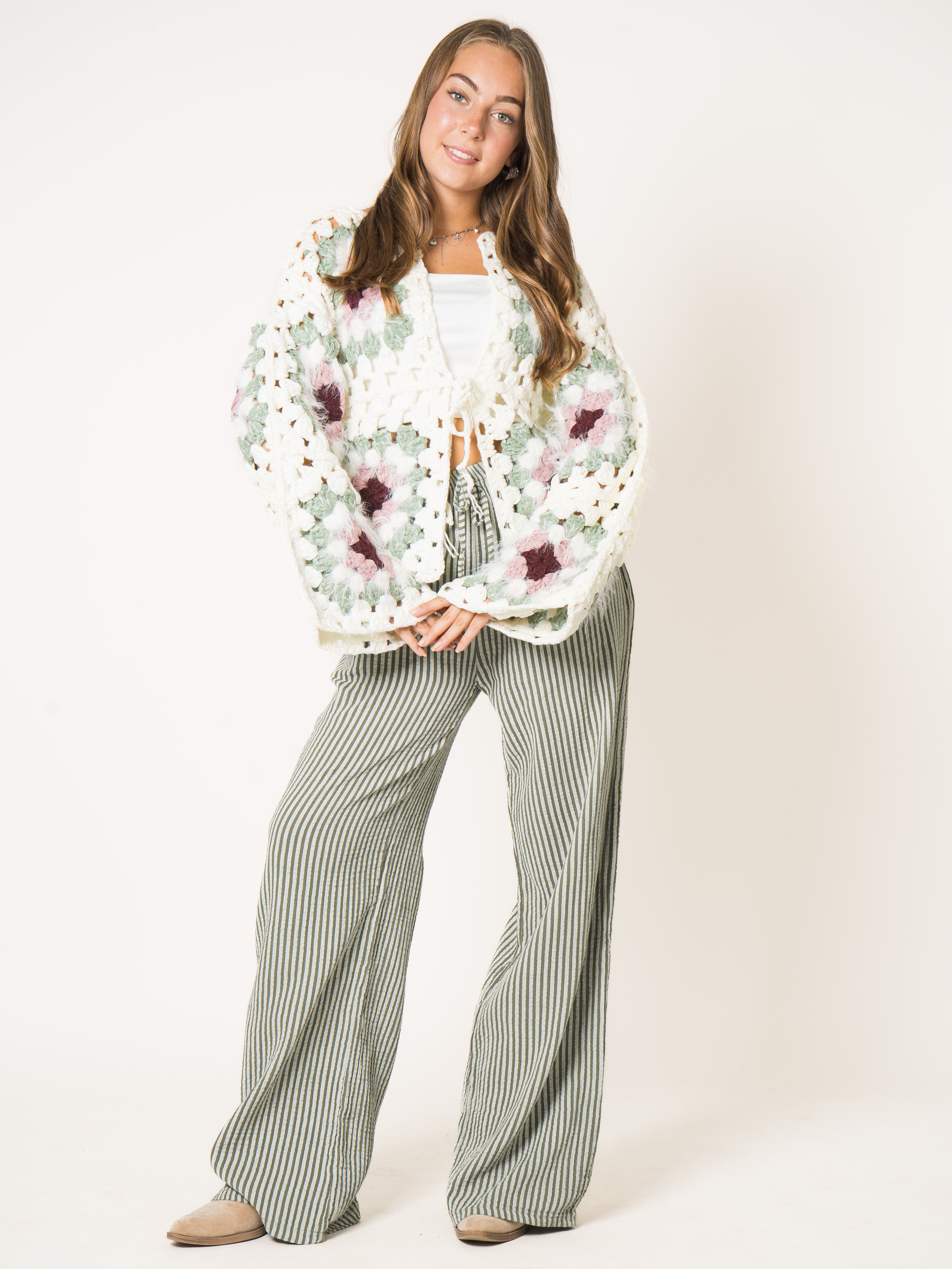 Milky Fluff Crochet Cardigan
