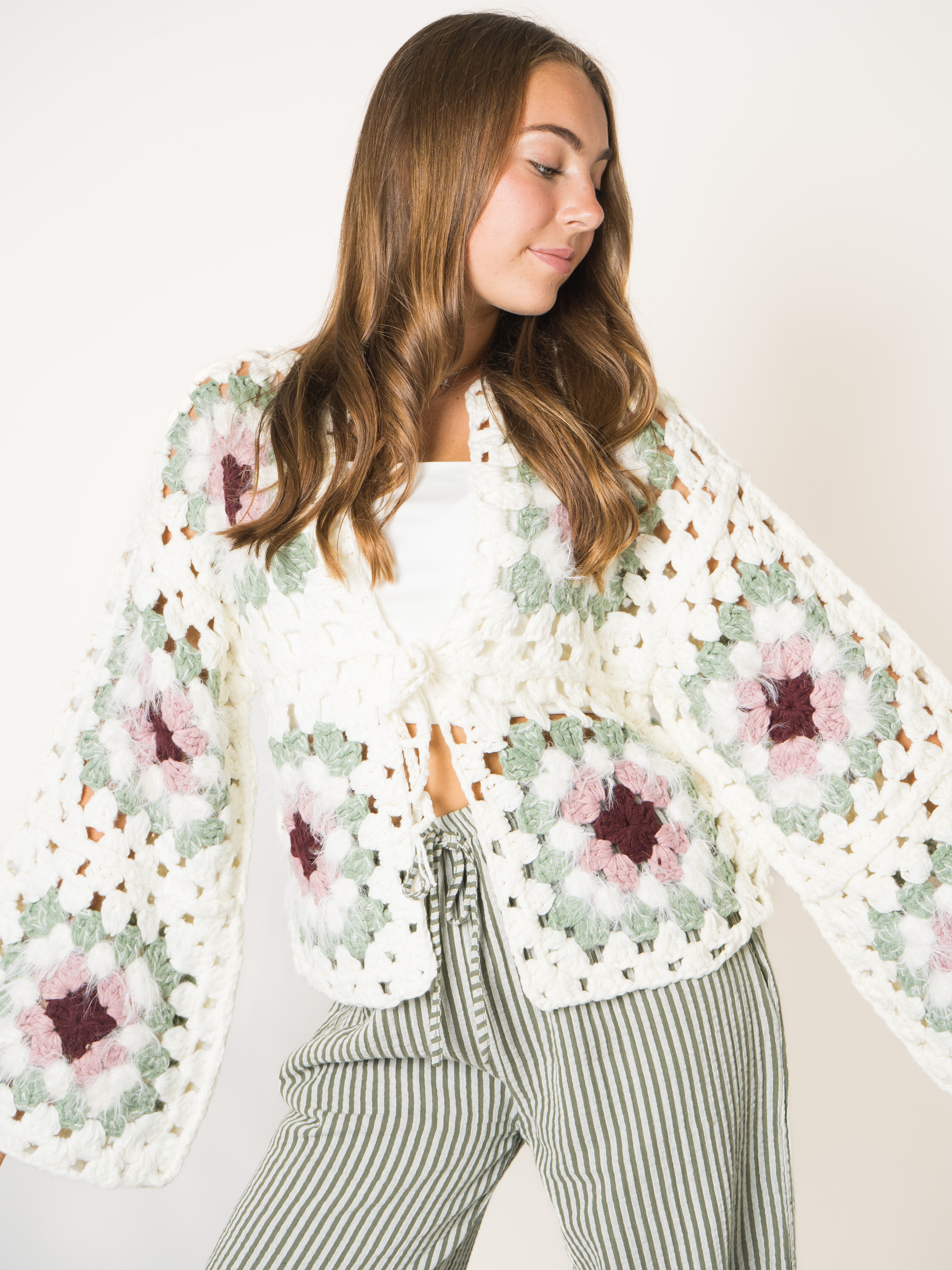 Milky Fluff Crochet Cardigan