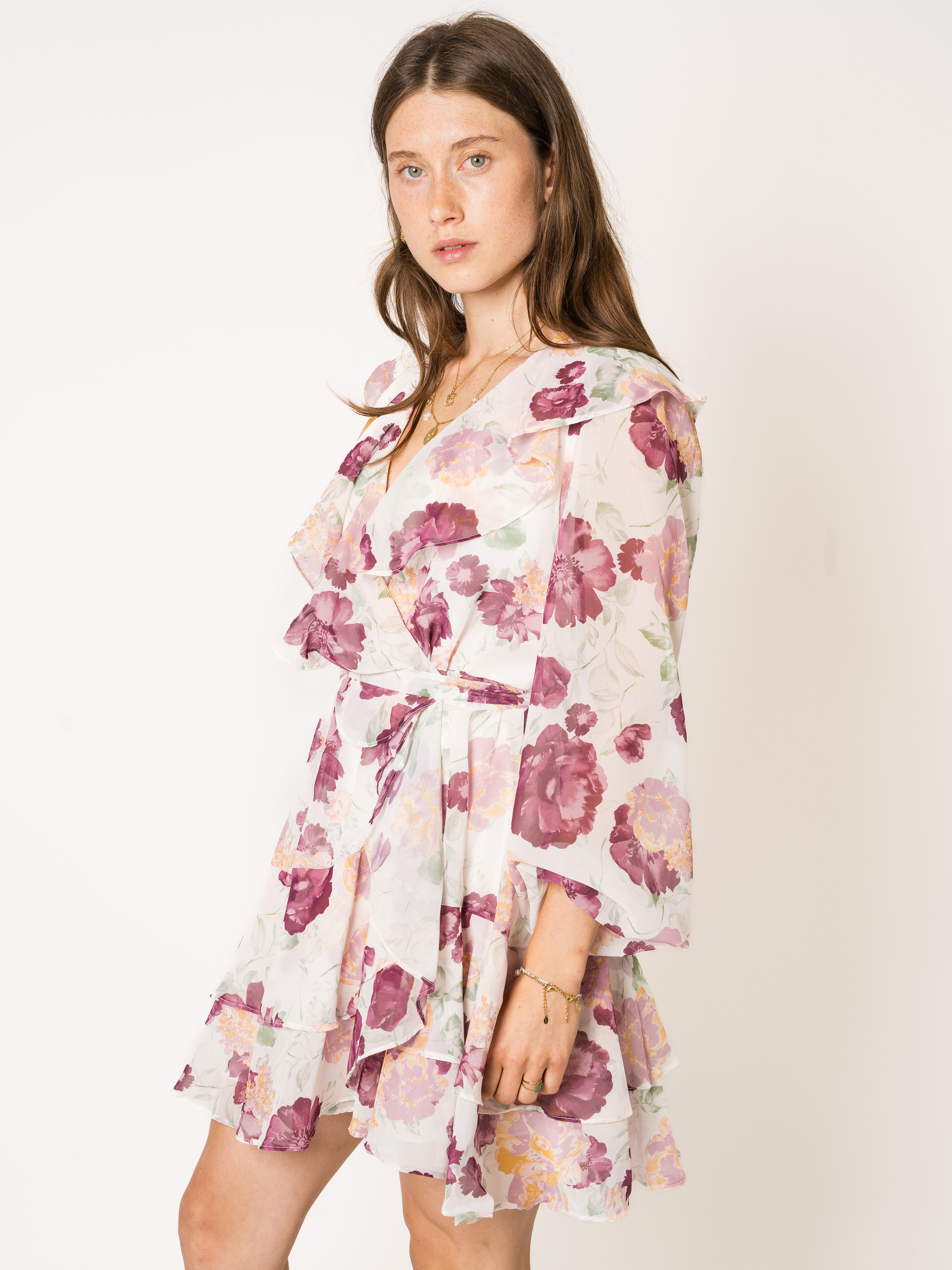 Blossom Beauty Wrap Minidress