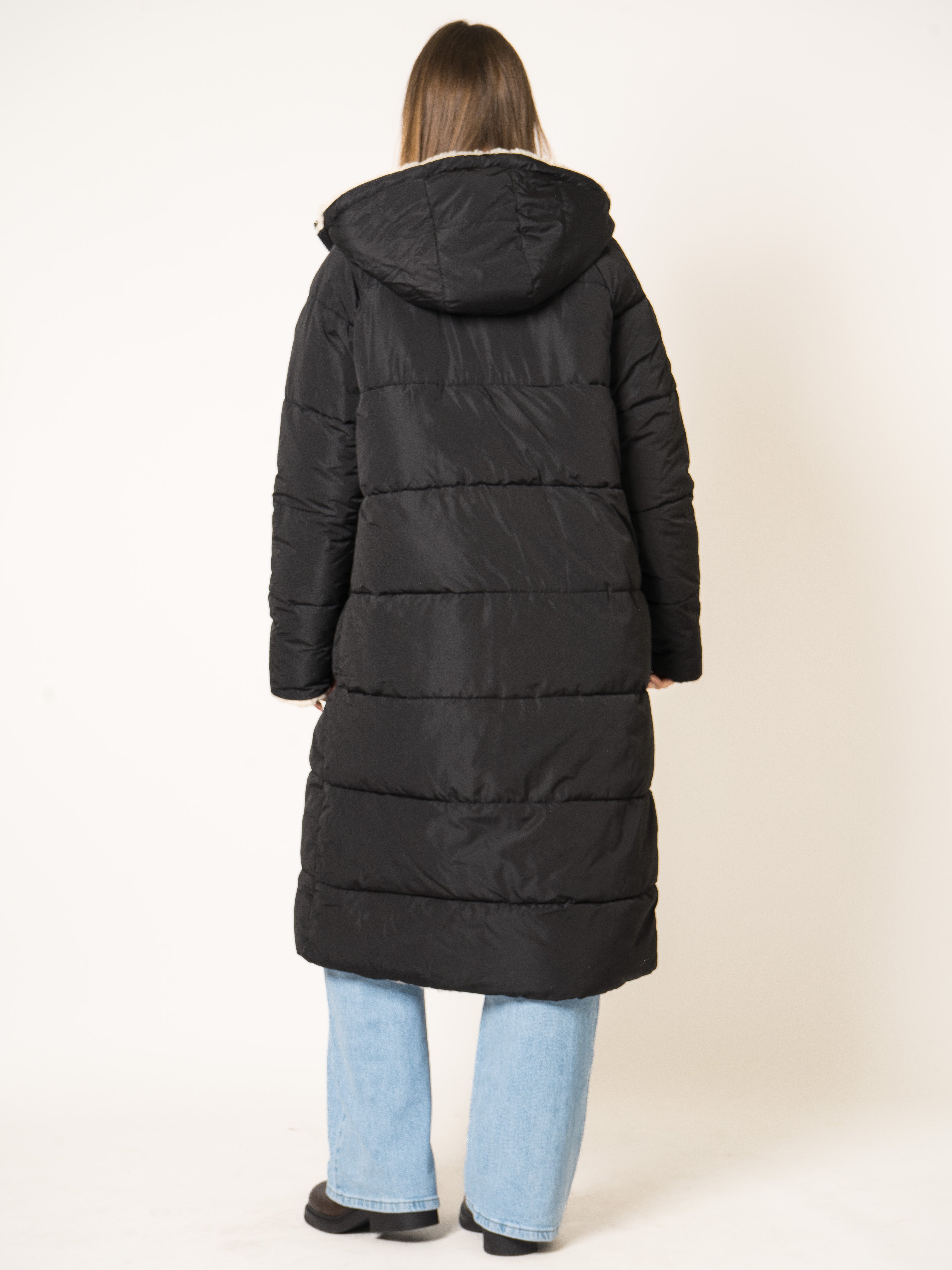 Two in One Winterjacke - Schwarz/Creme