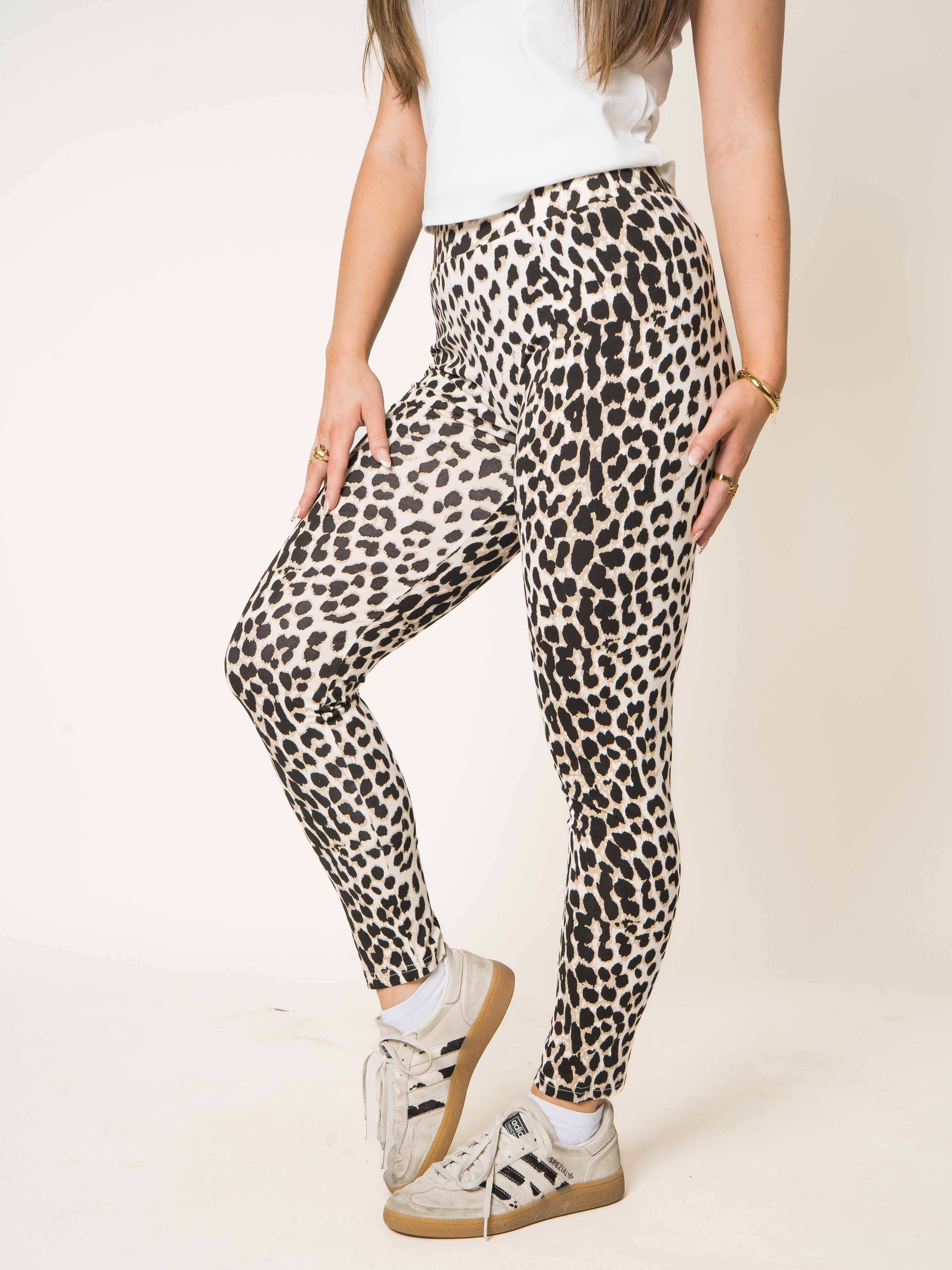 LUCKY DEAL 2054 Into the Wild Leo Leggins - Creme - vom Umtausch ausgeschlossen -