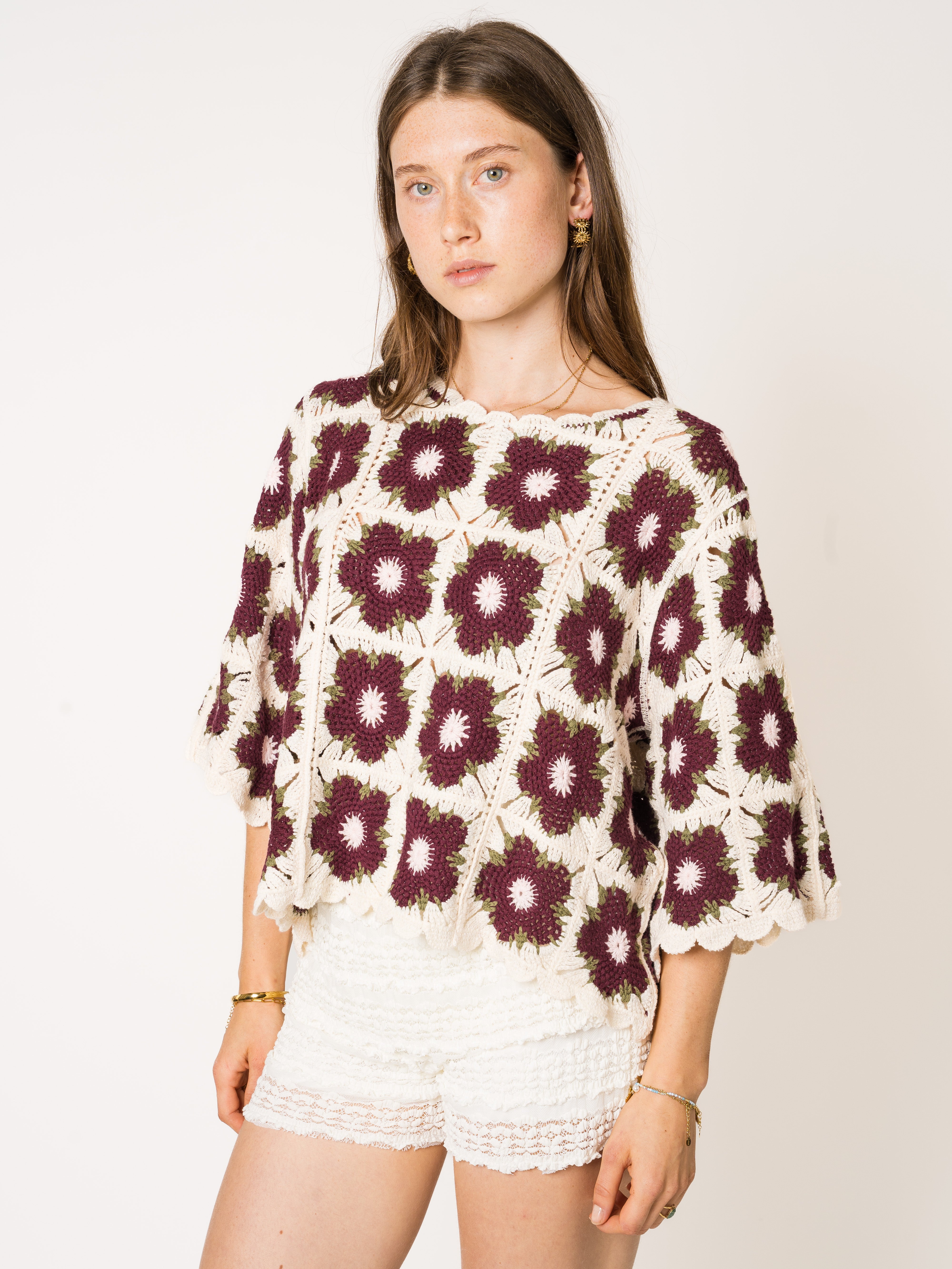 Full Bloom Crochet Shirt
