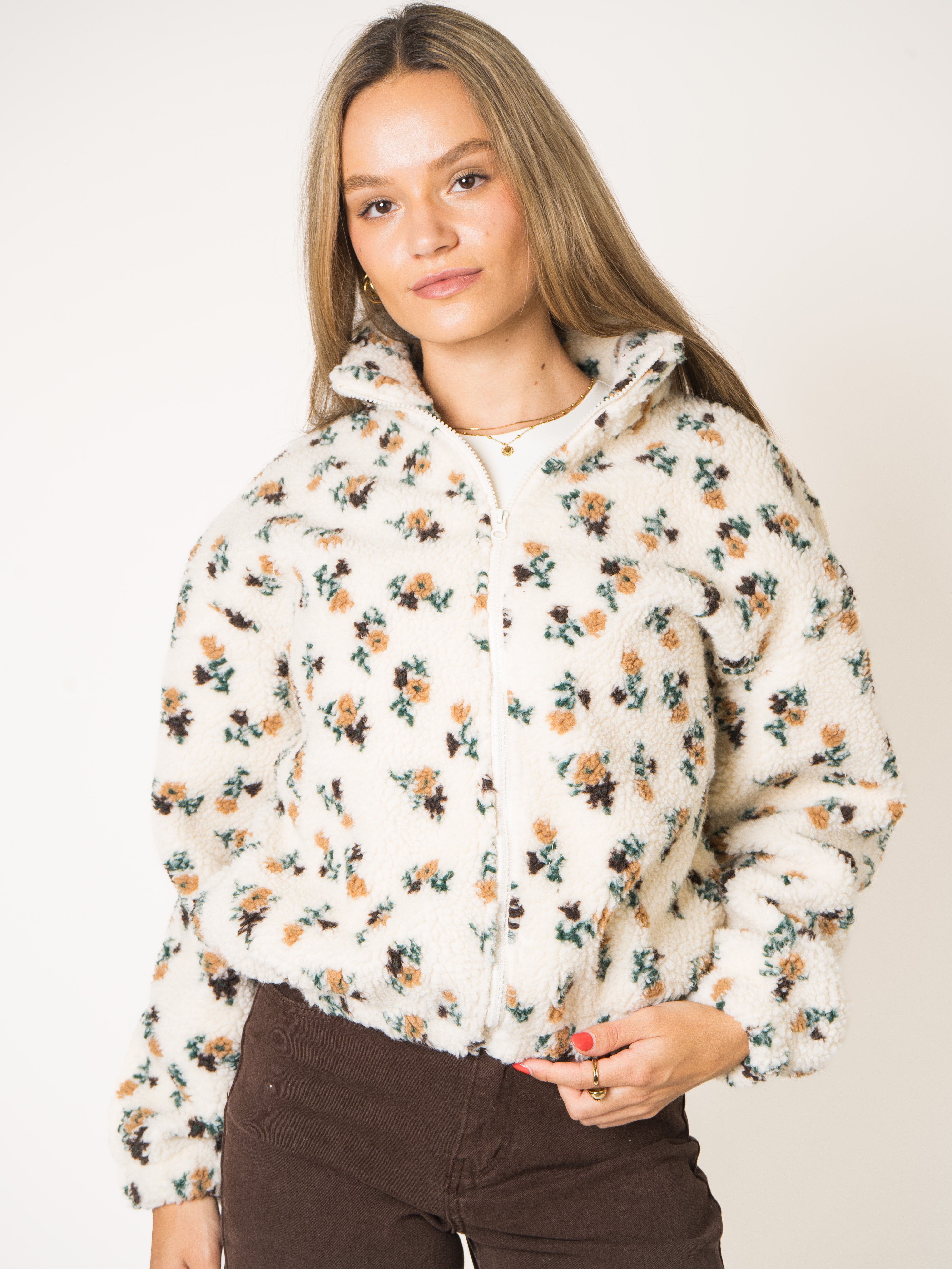 Frosty Flower Teddy Fleece