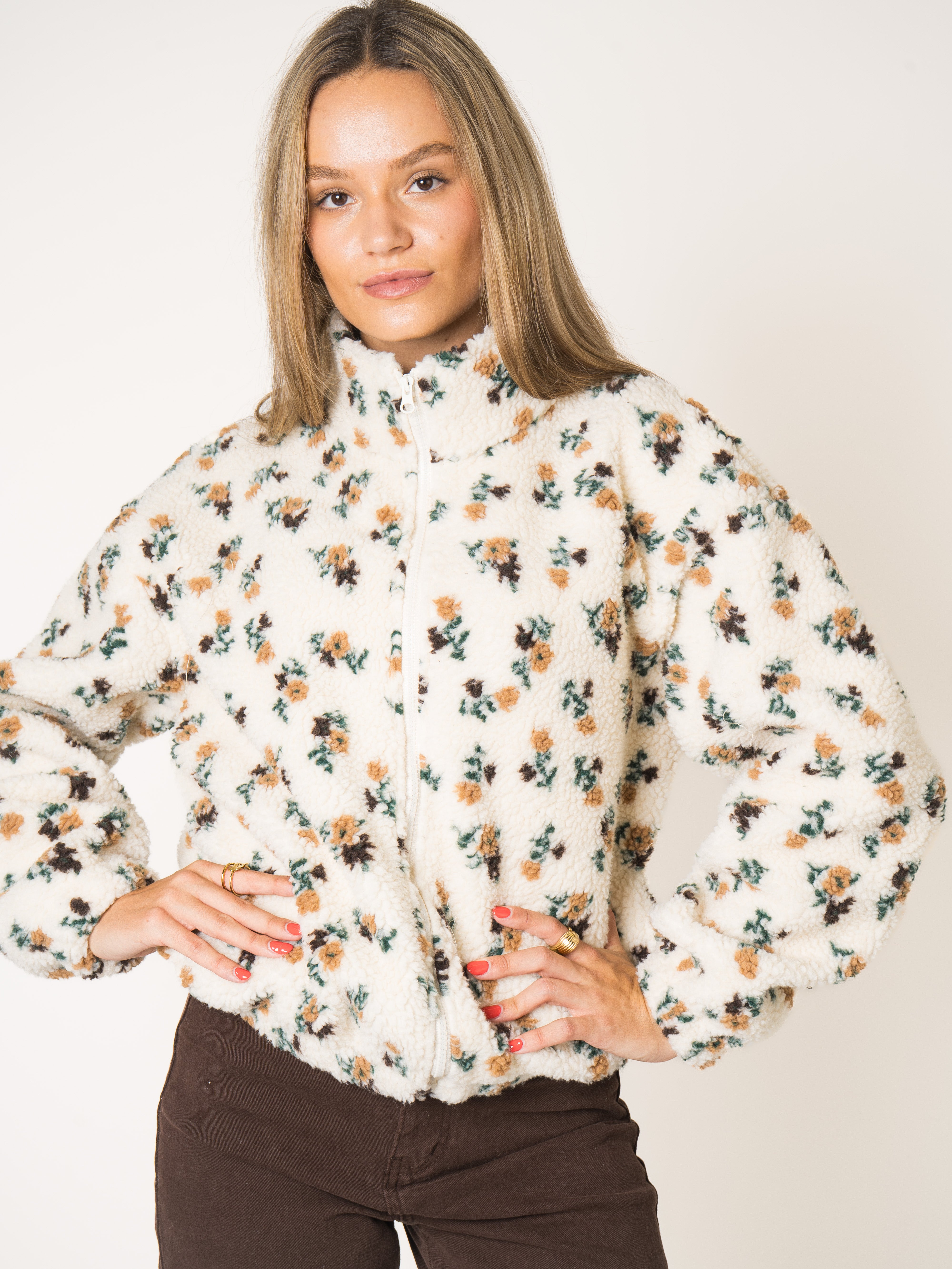 Frosty Flower Teddy Fleece