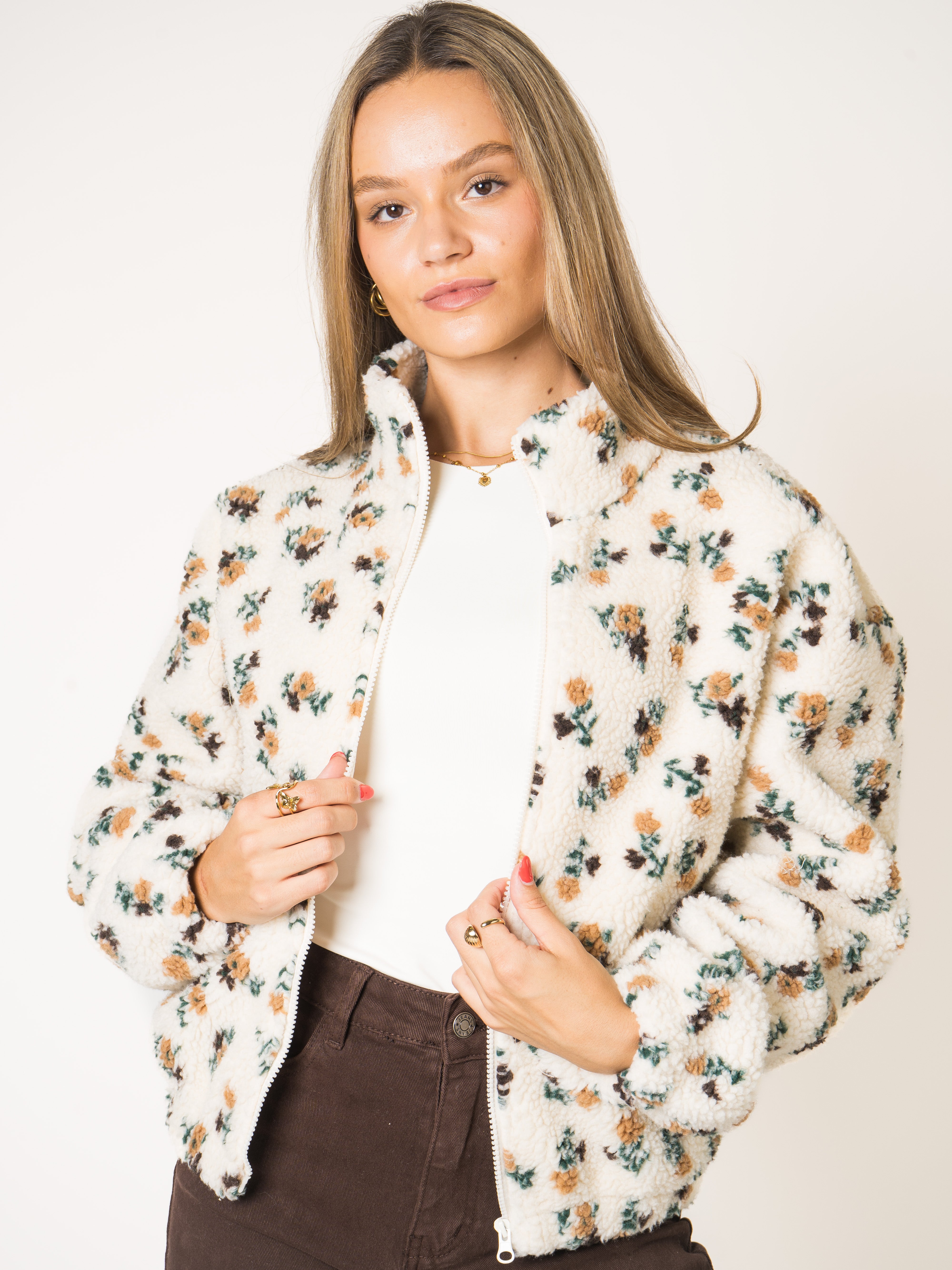 Frosty Flower Teddy Fleece