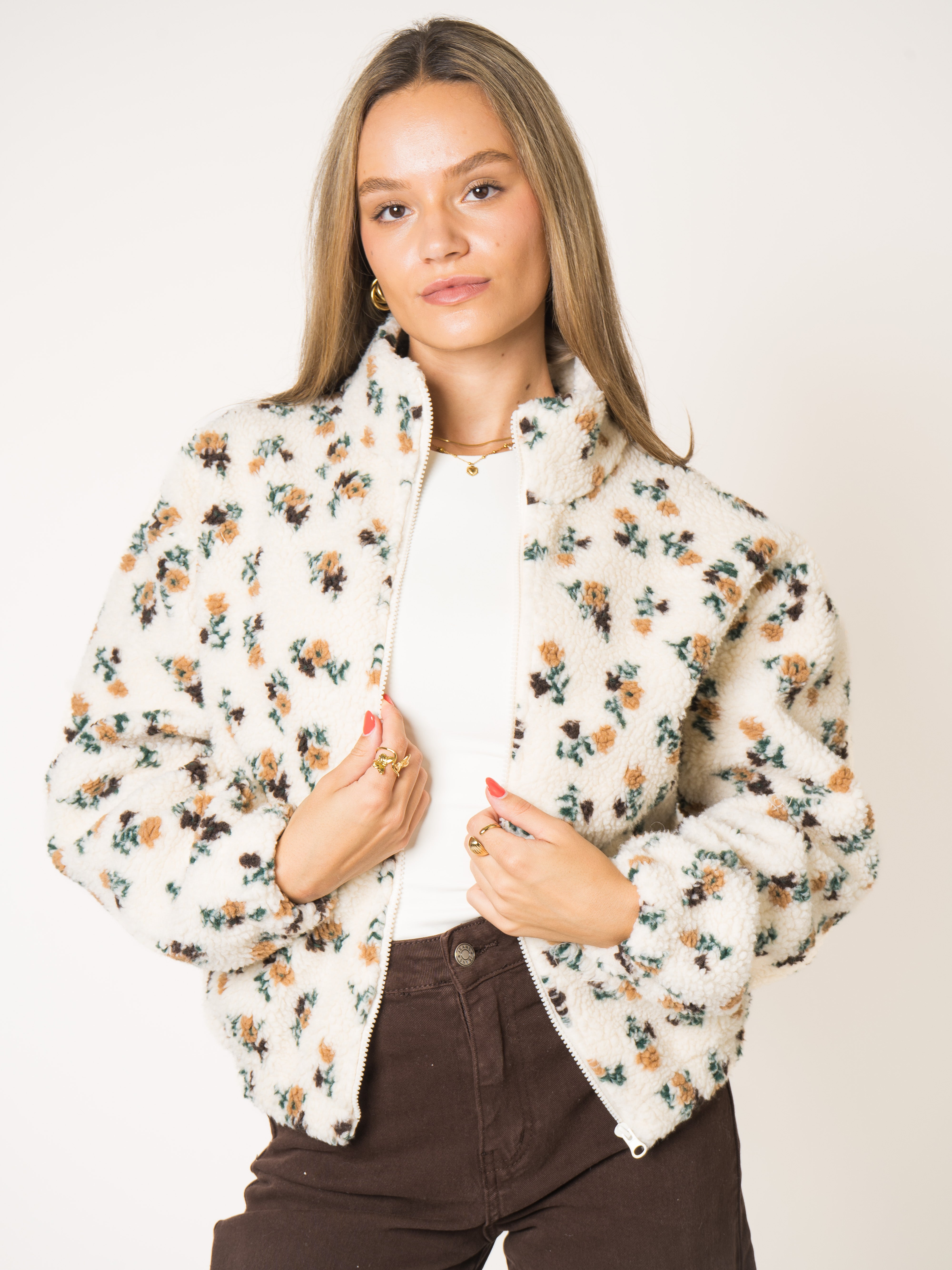 Frosty Flower Teddy Fleece