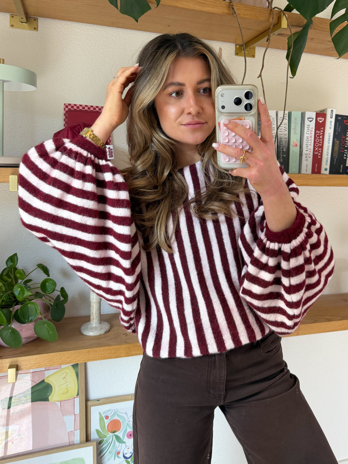 Cute In Knit Striped Sweater
