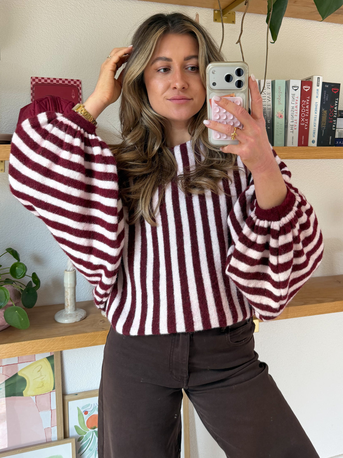 Cute In Knit Striped Sweater