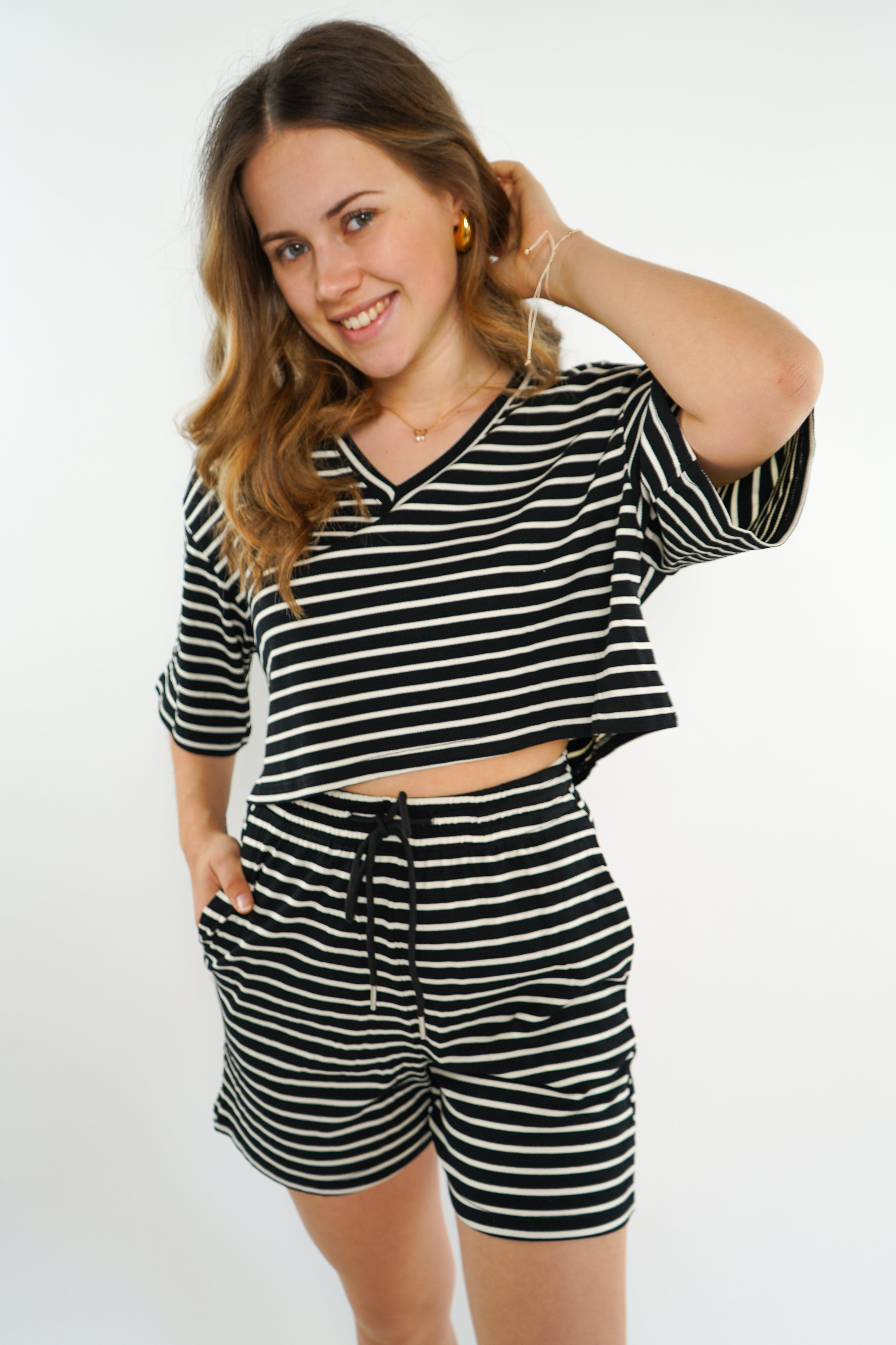 Stripe Me Up Shirt - schwarz