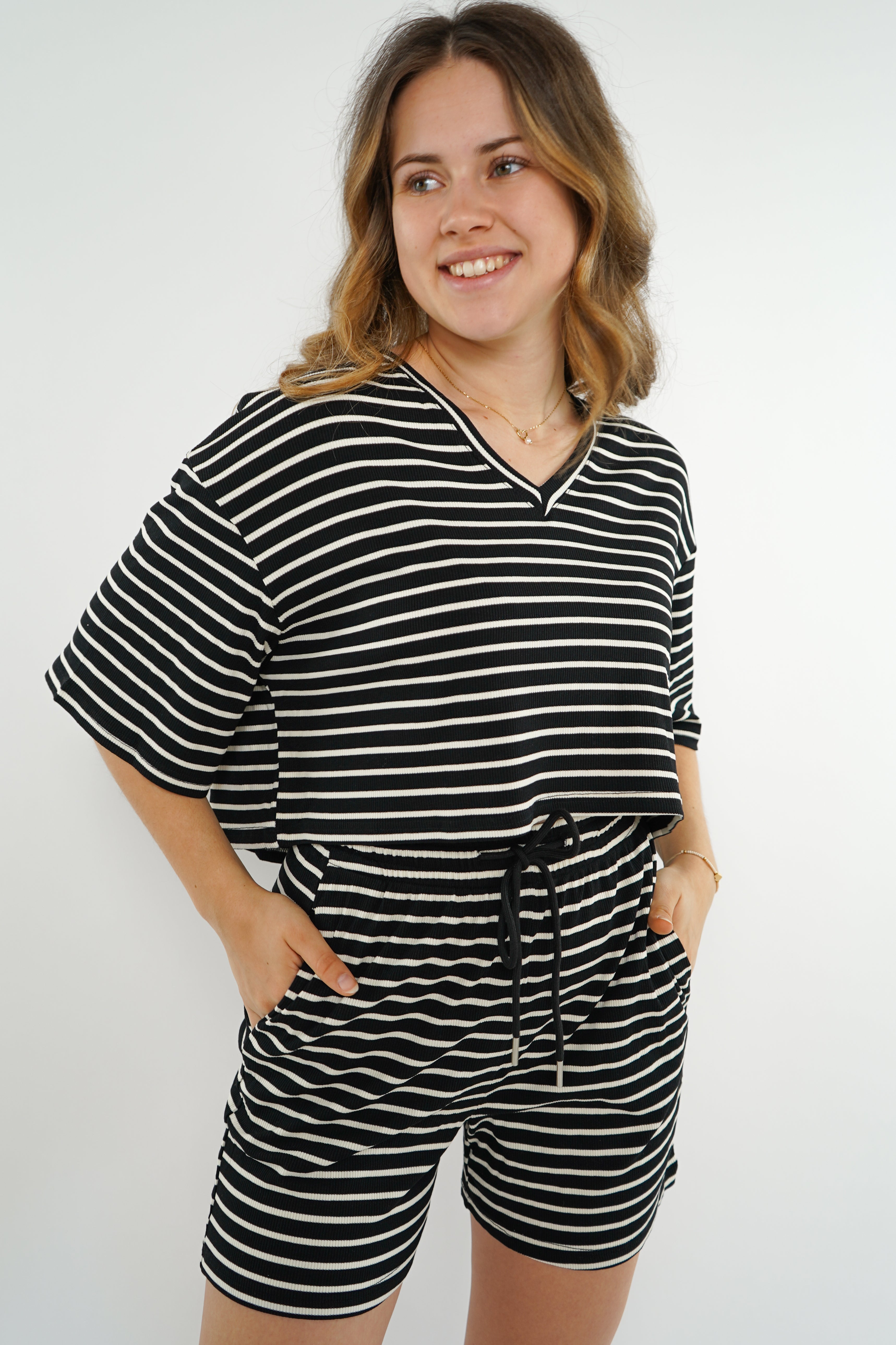 Stripe Me Up Shirt - schwarz