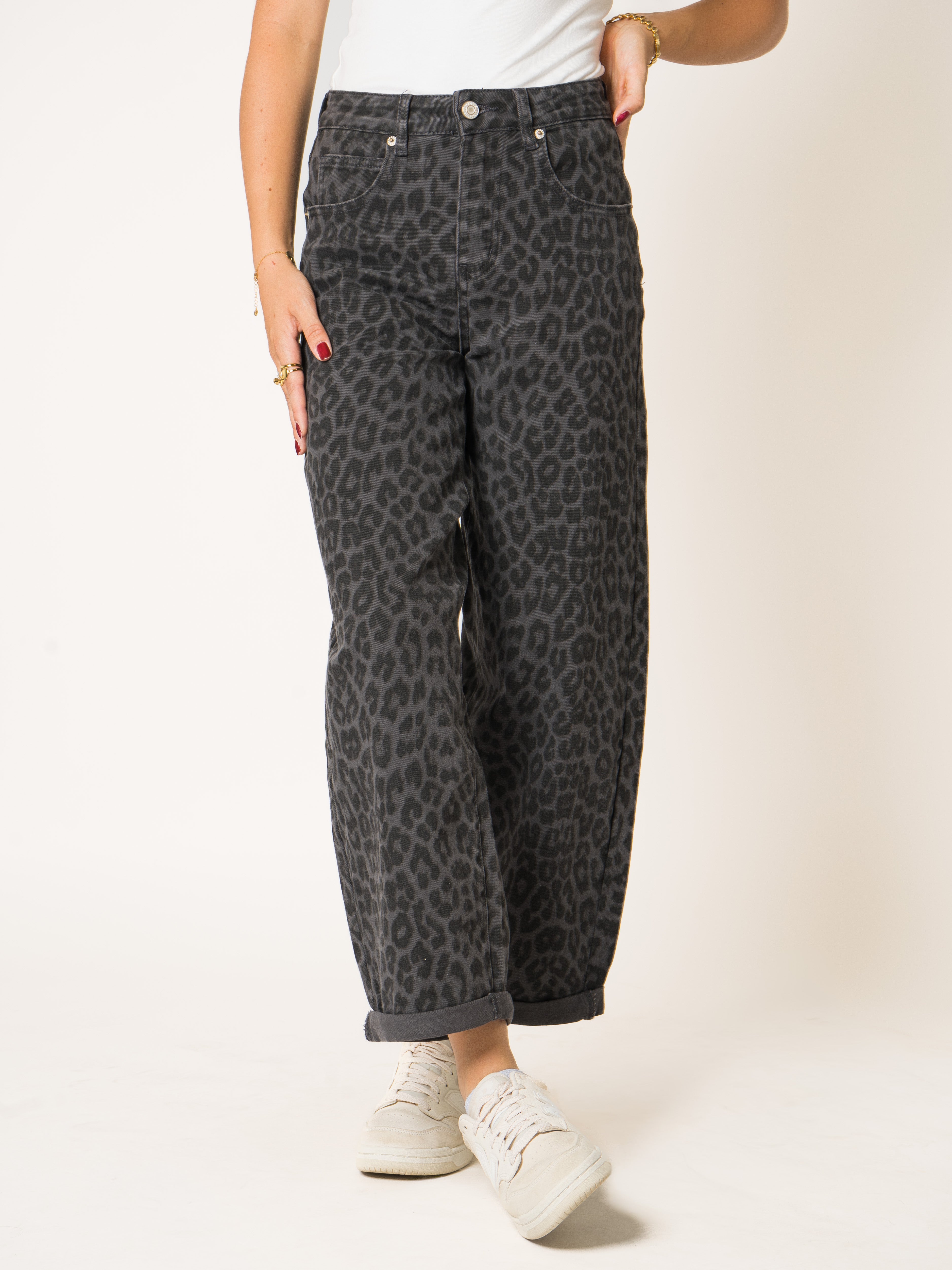 Balloon Fit Leo Jeans Stone Grey