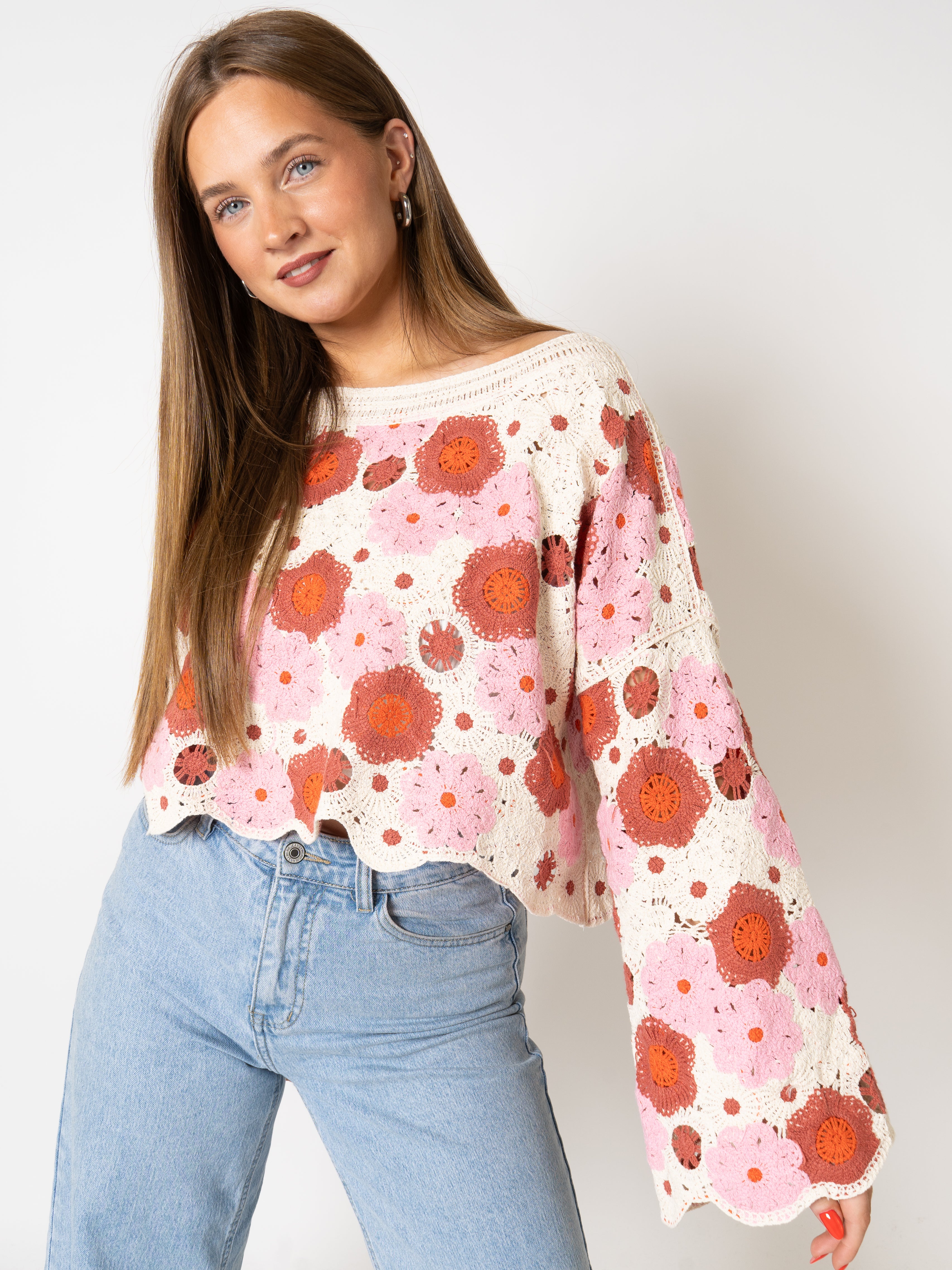 Flower Crush Crochet Longsleeve