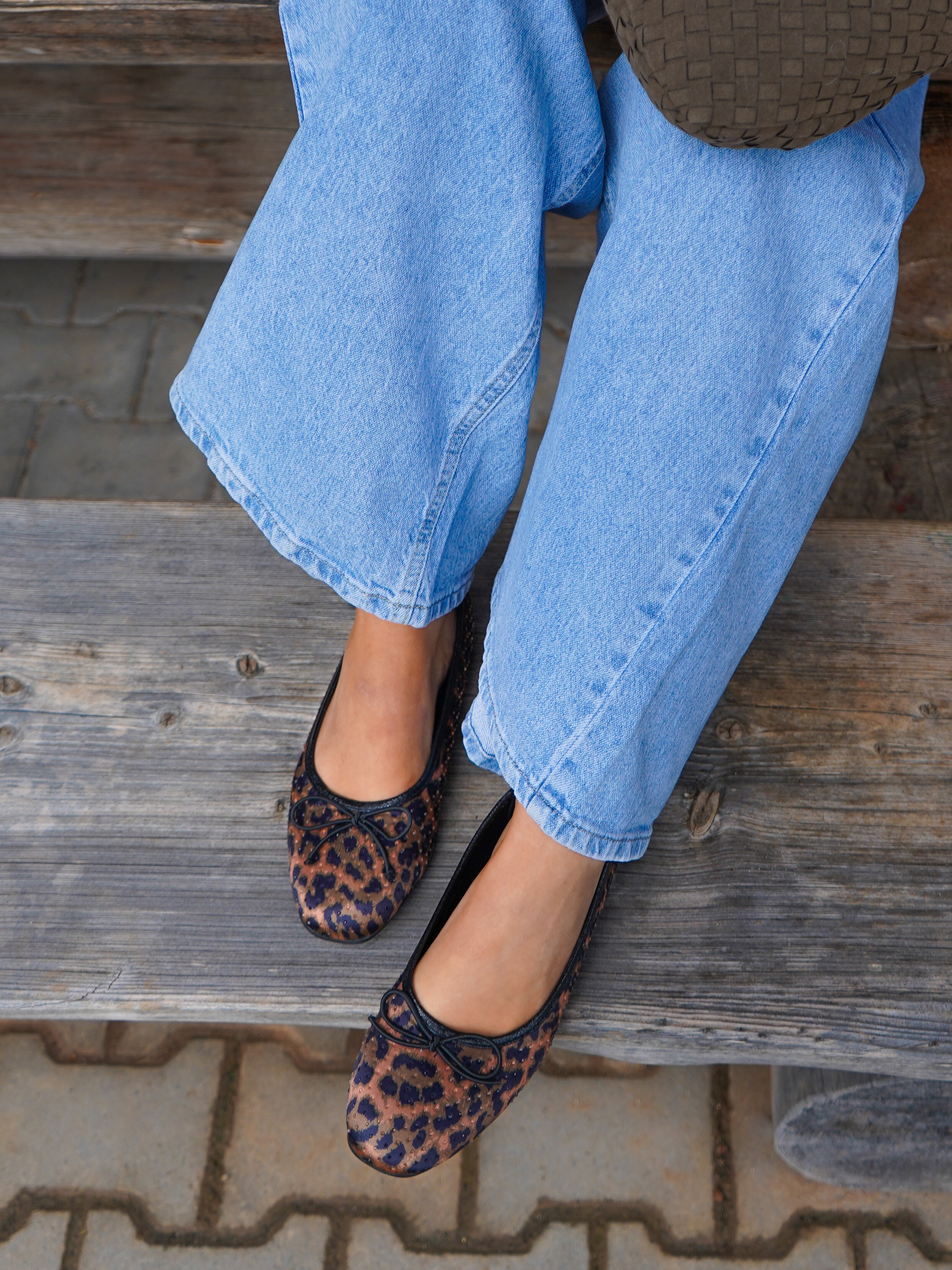 Leo Bow Ballerinas - Braun