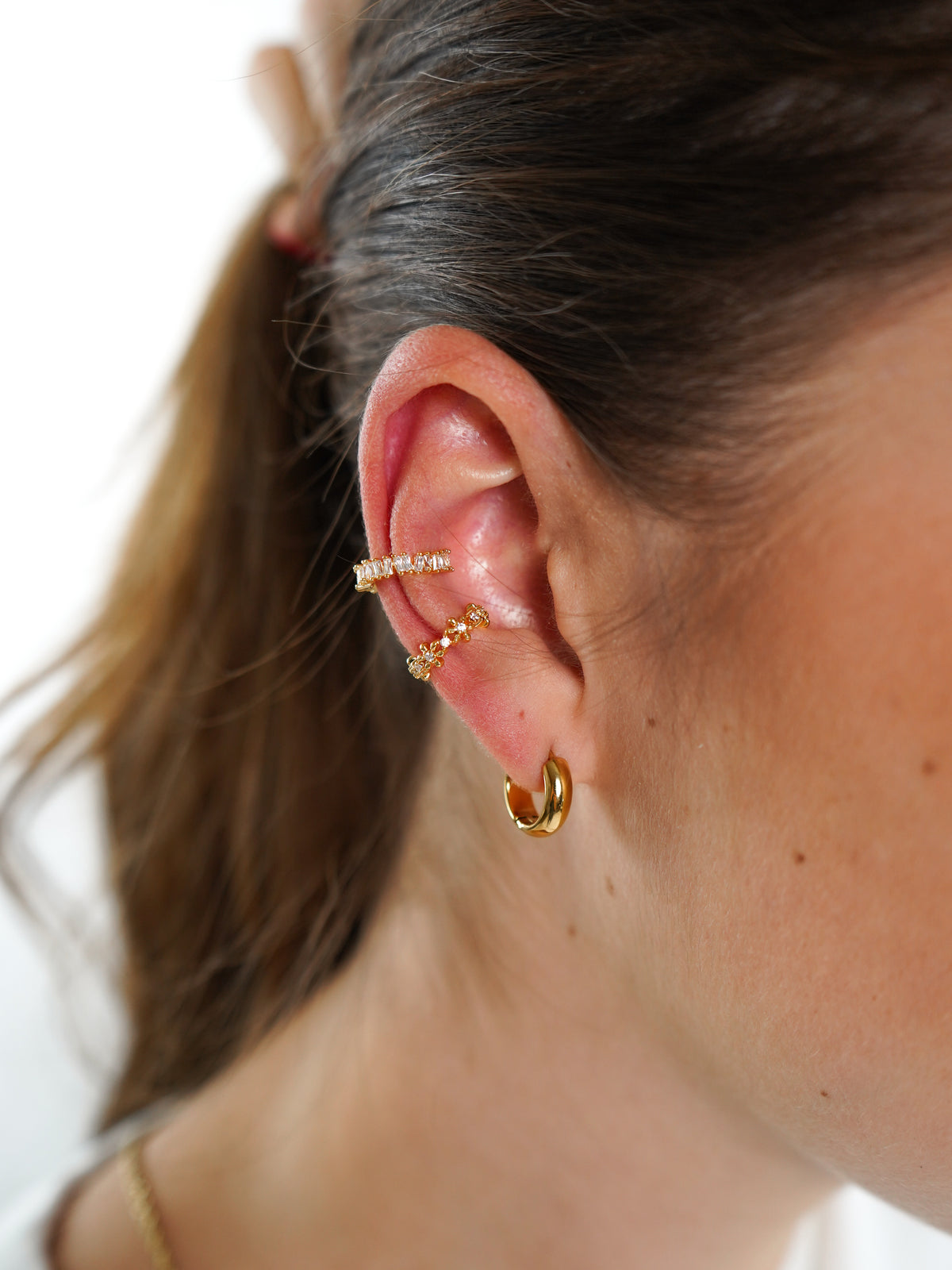 Diamond Crown Ear Cuff