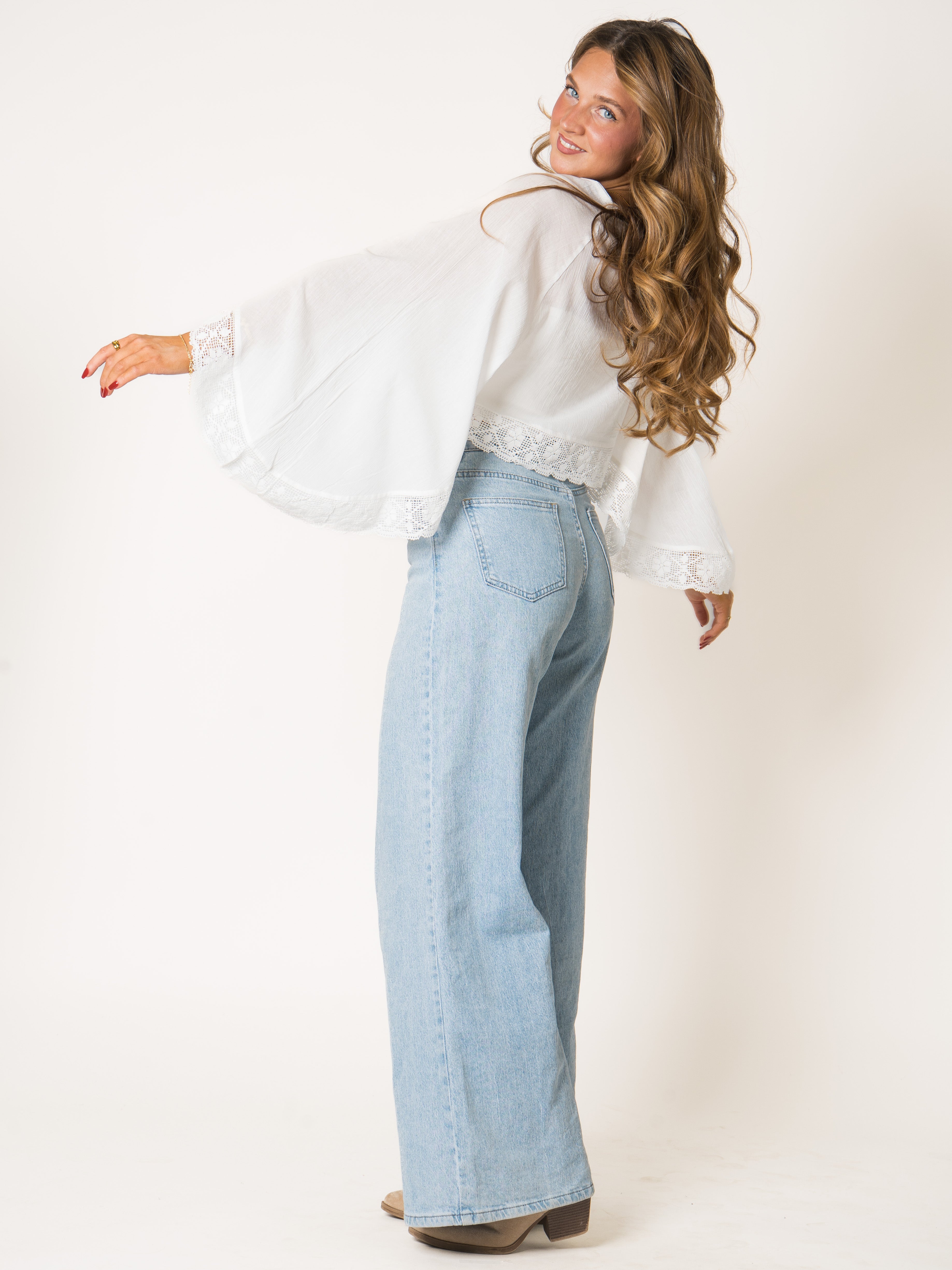 All White Cotton Blouse