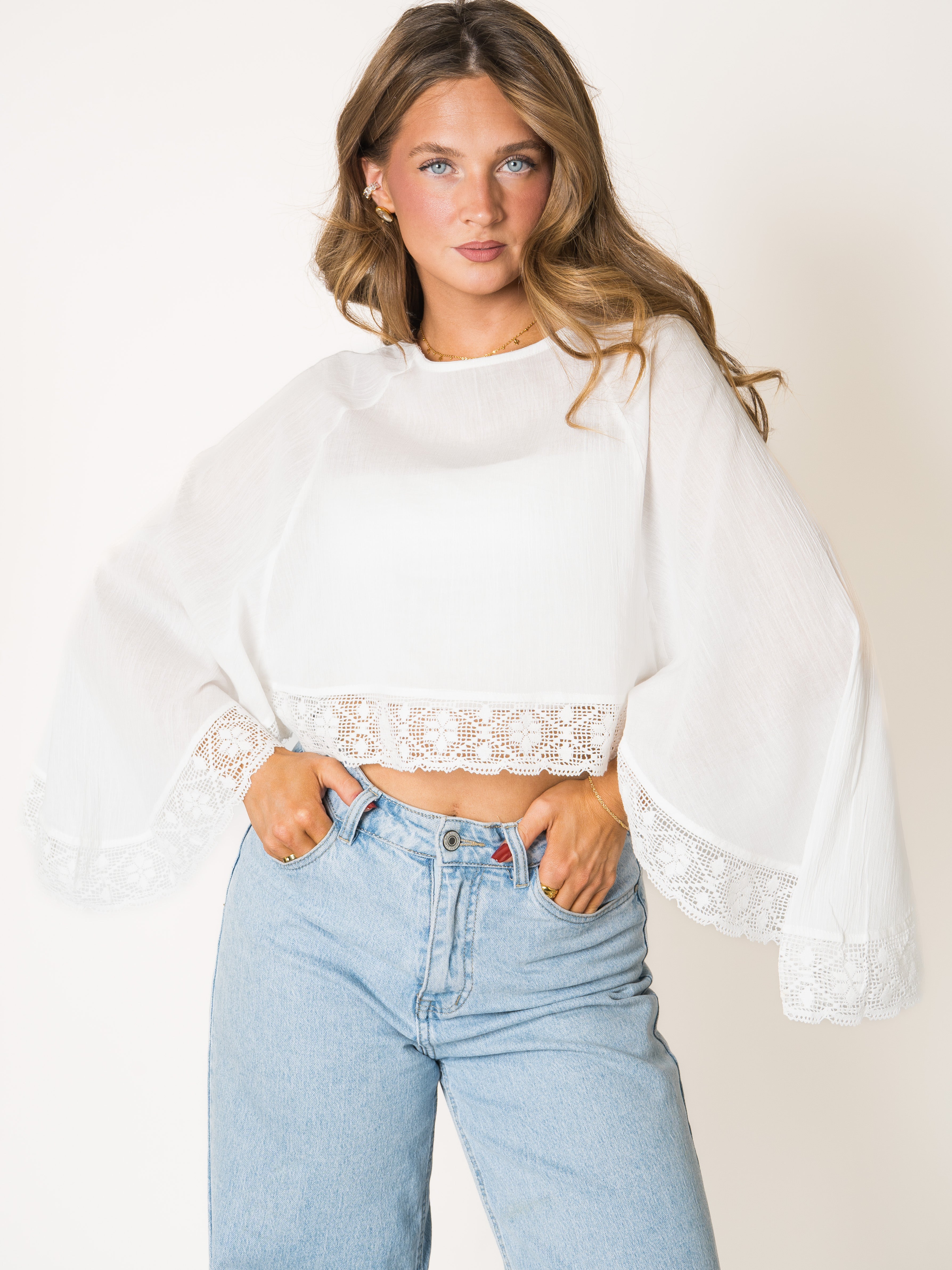 All White Cotton Blouse