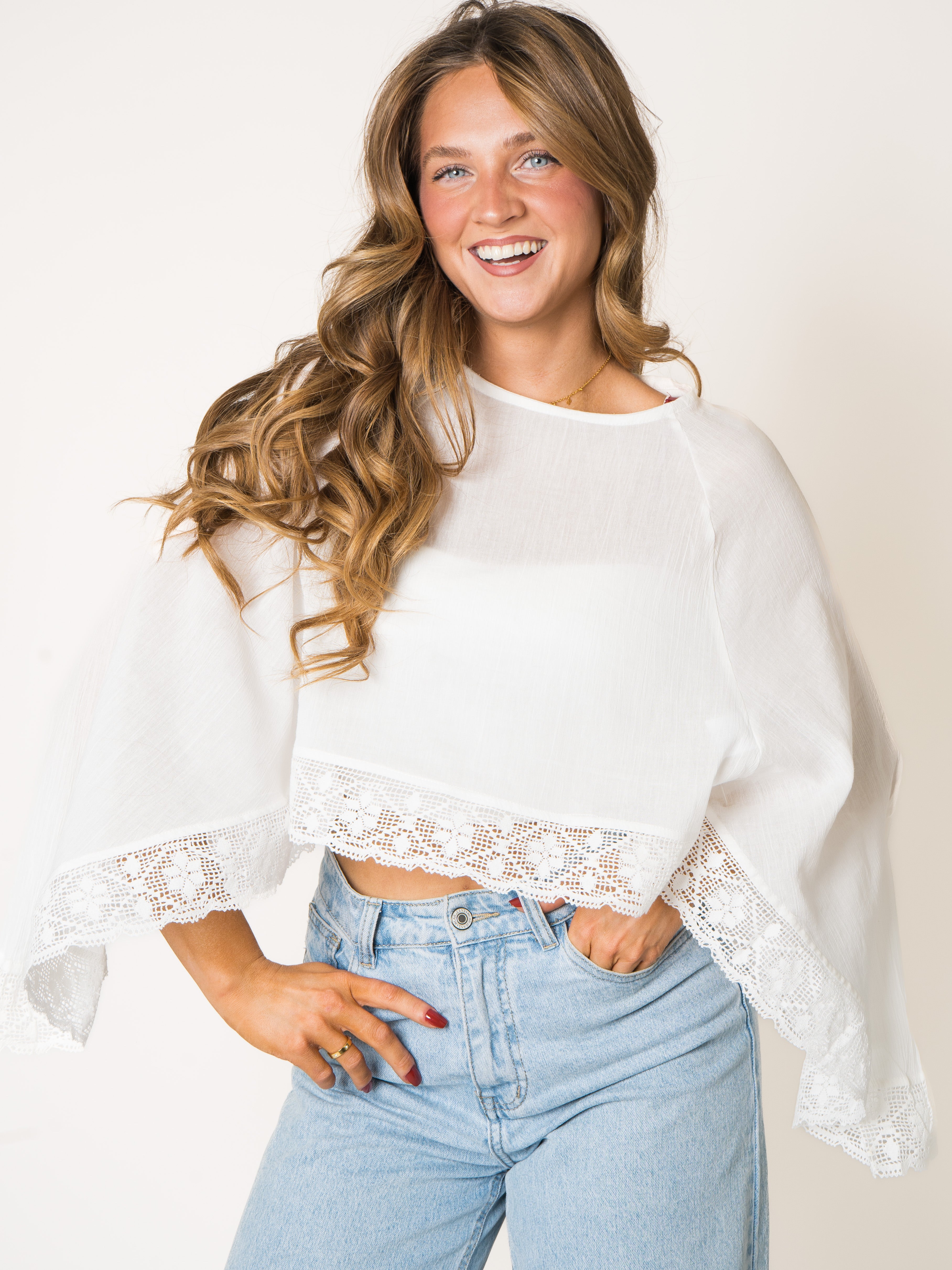 All White Cotton Blouse