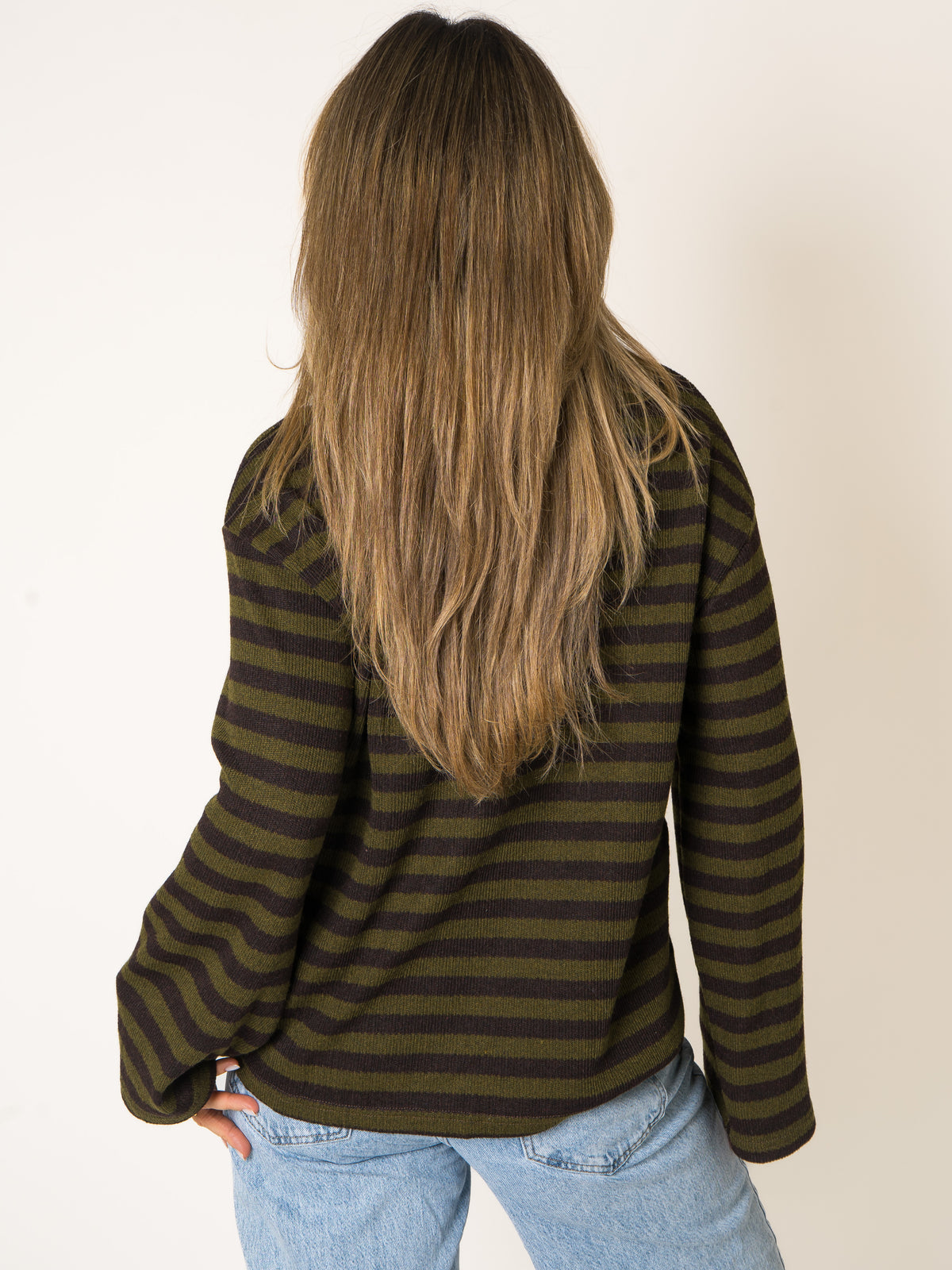 Polo Knit Sweater Stripes