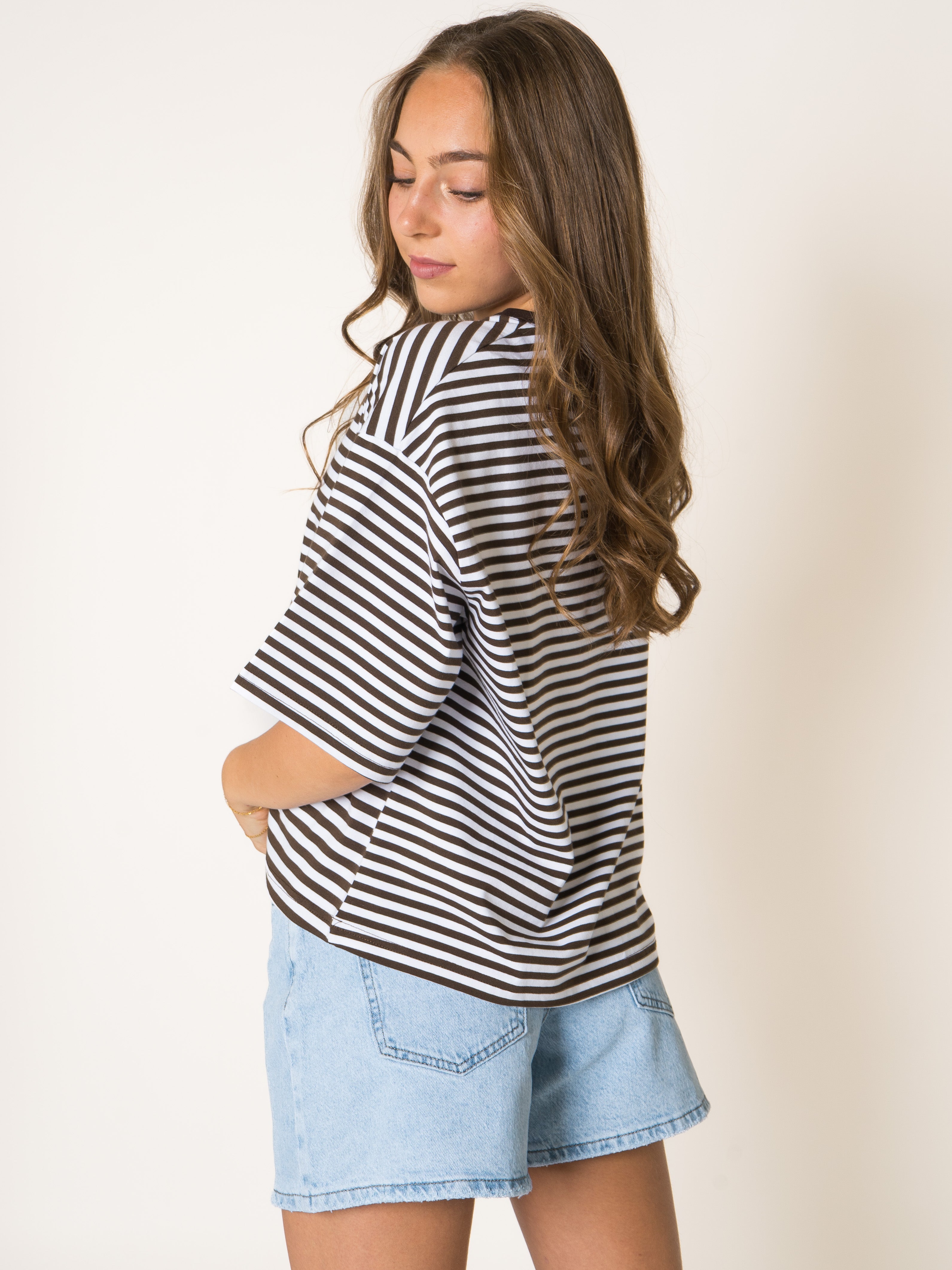 Oversized T-Shirt Chocolate Stripes
