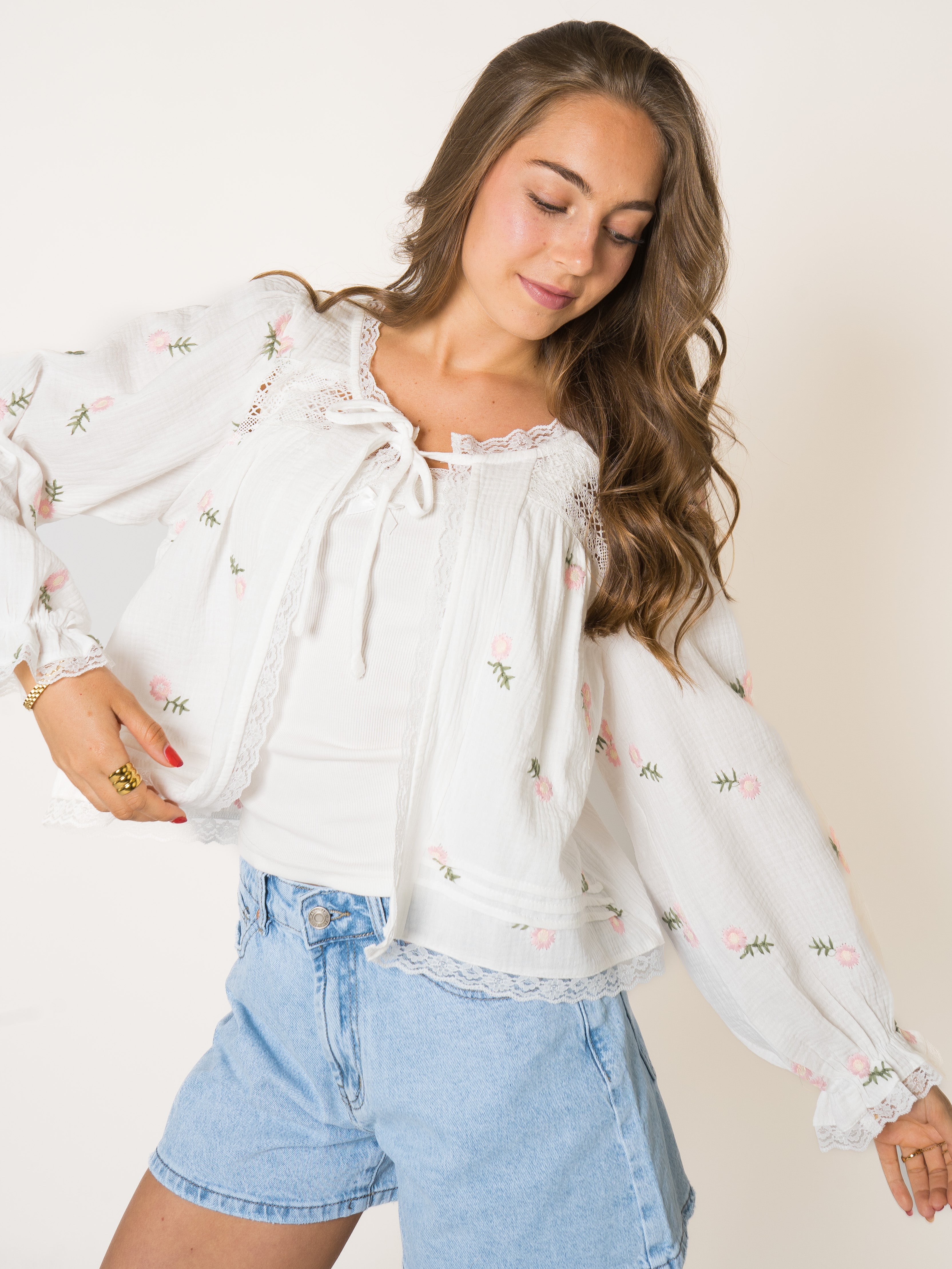 Flower Garden Musselin Cardigan