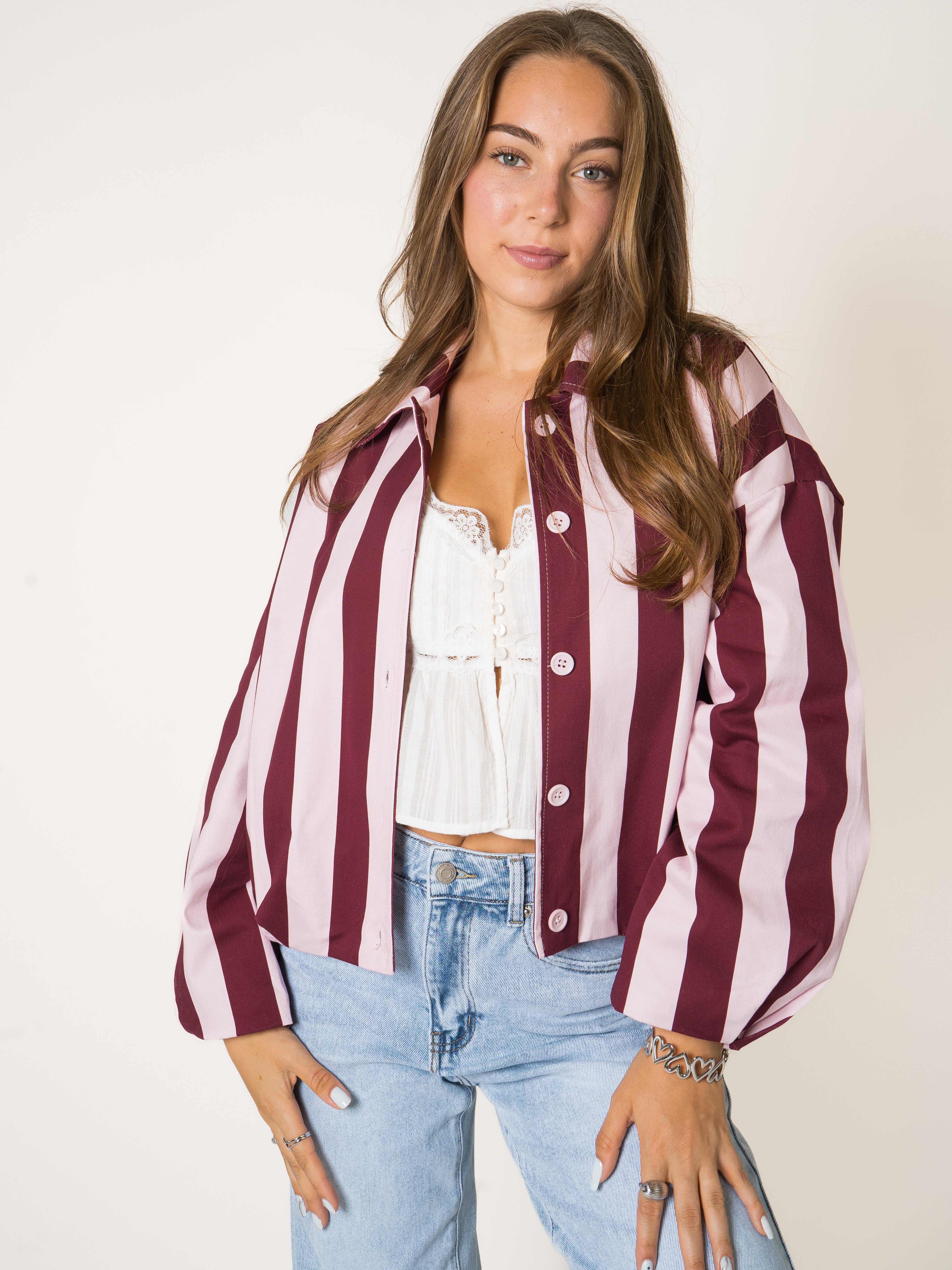 Strawberry Vibes Stripe Jacket