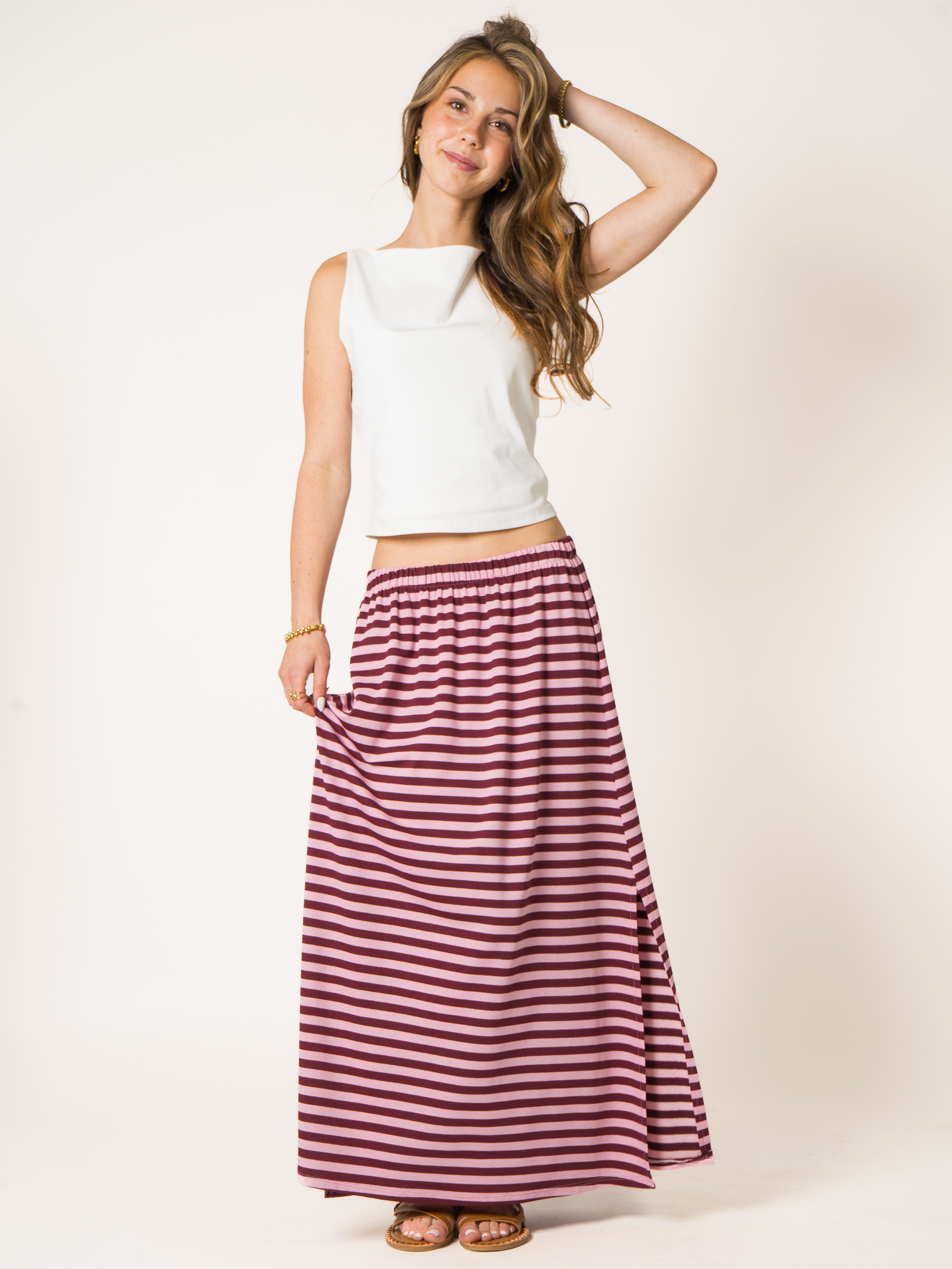 Candy Stripes Maxi Skirt