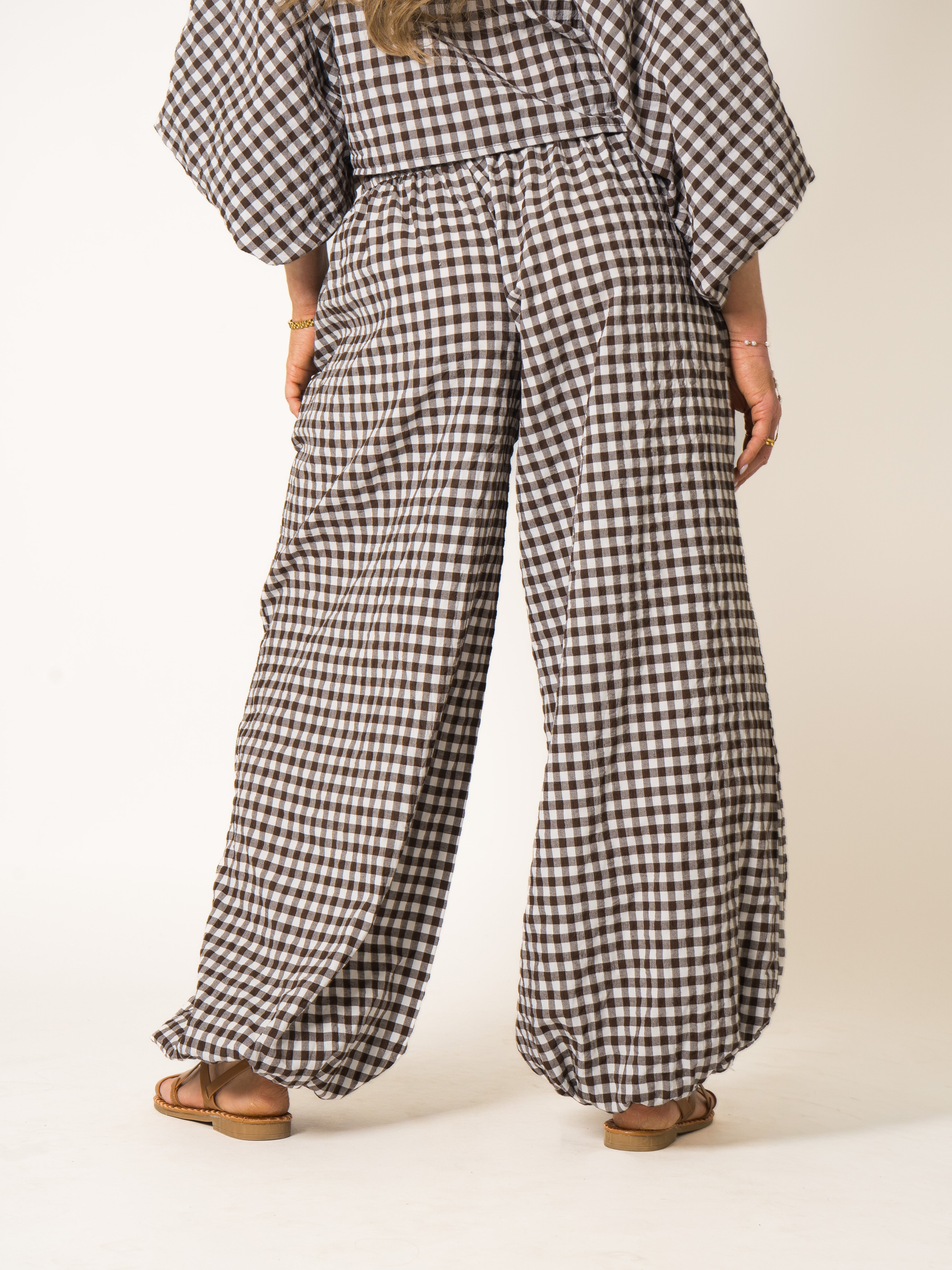 Summer Plaid Cotton Pants