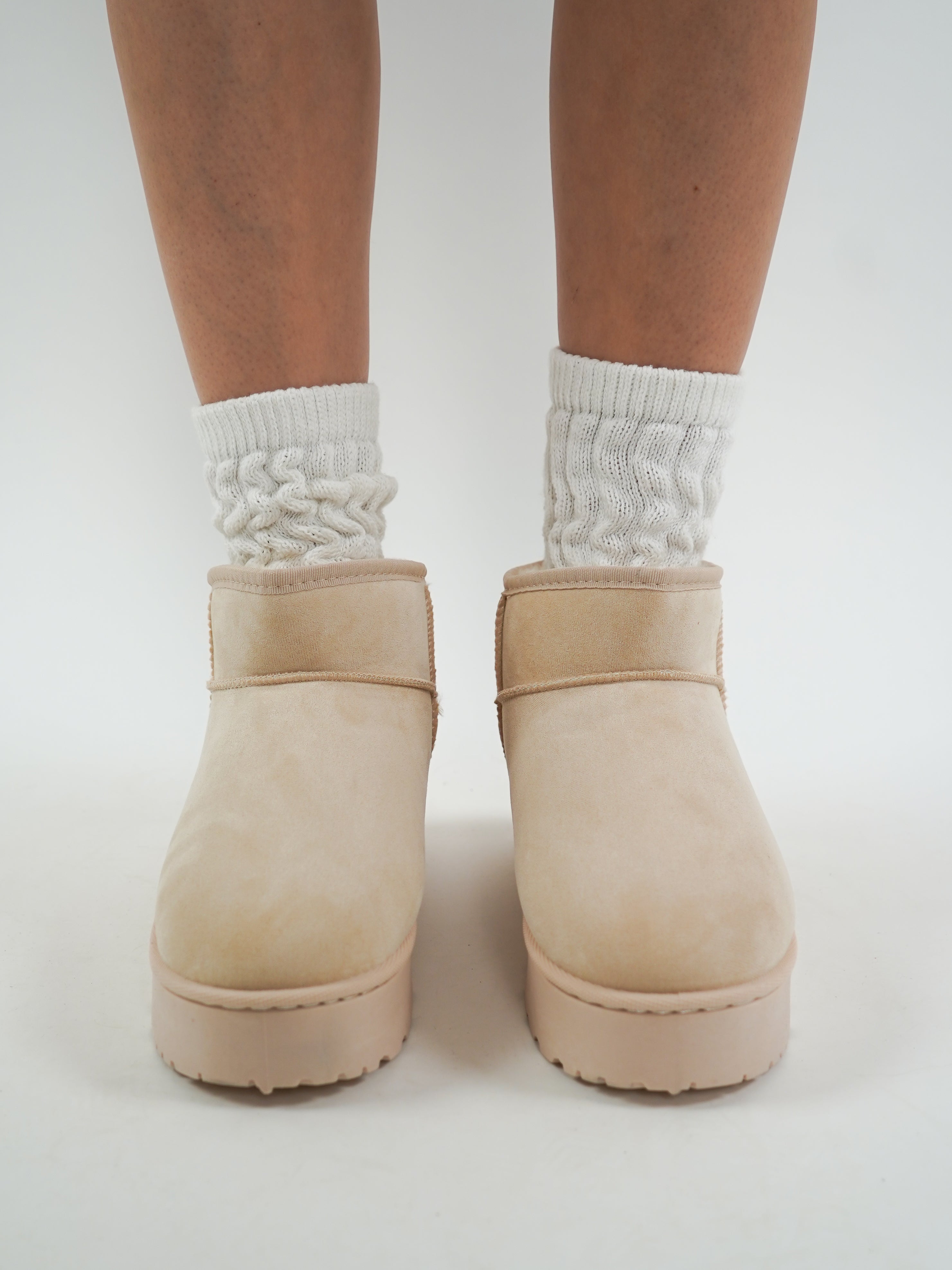Classic Mini Boots - Light Beige