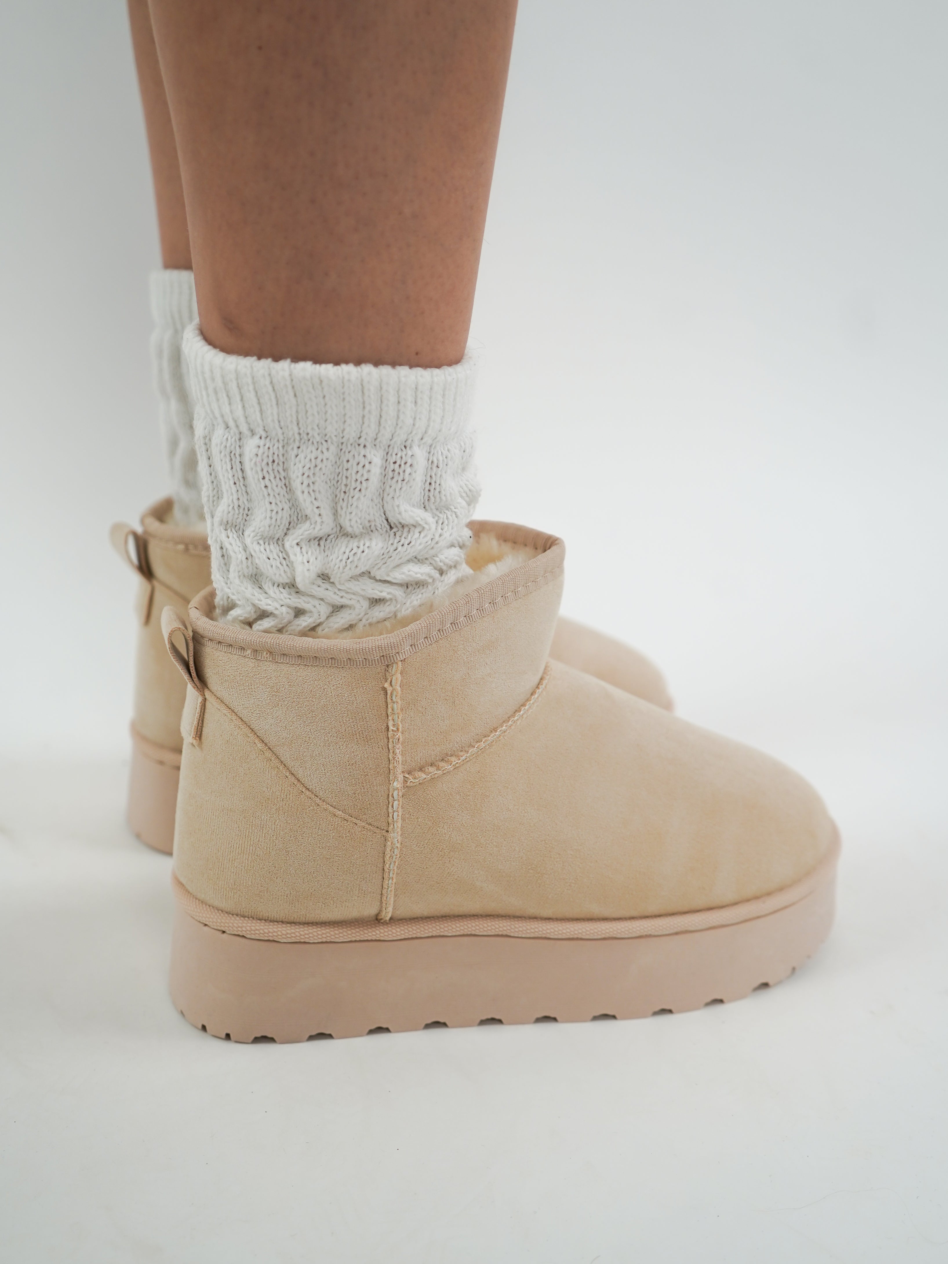 Classic Mini Boots - Light Beige