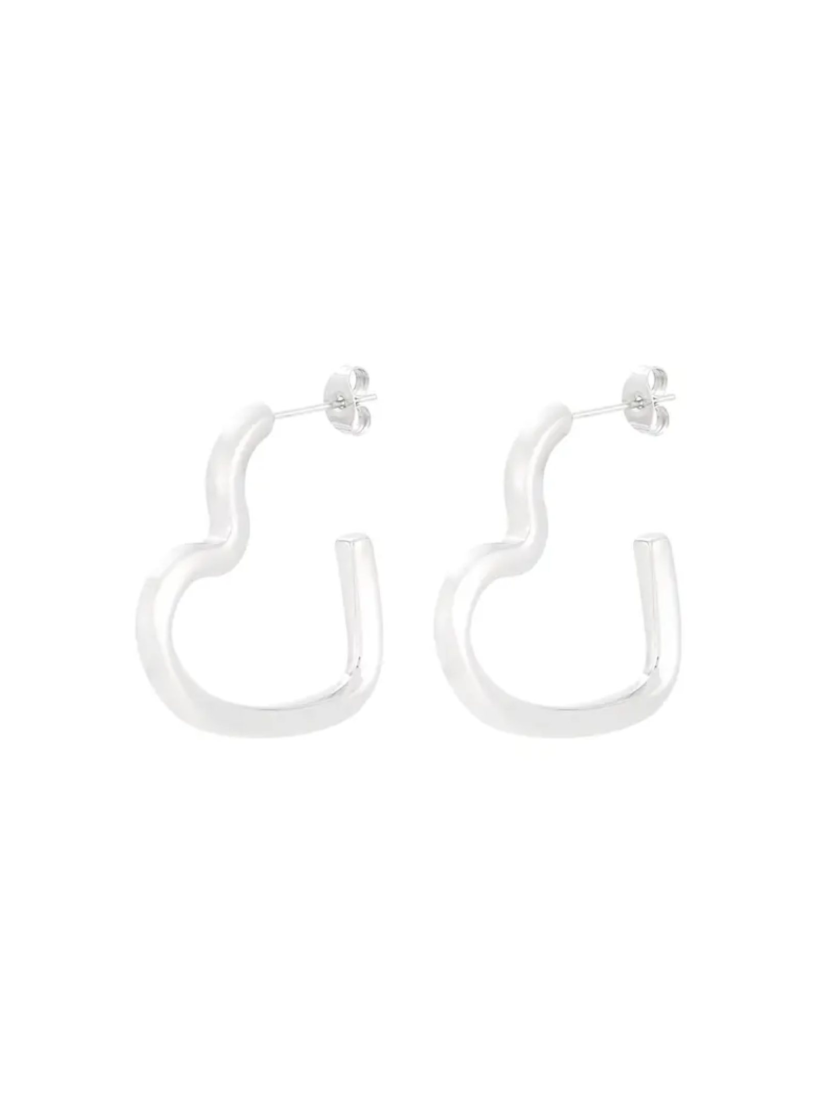 Love Heart Creolen - Gold Silber