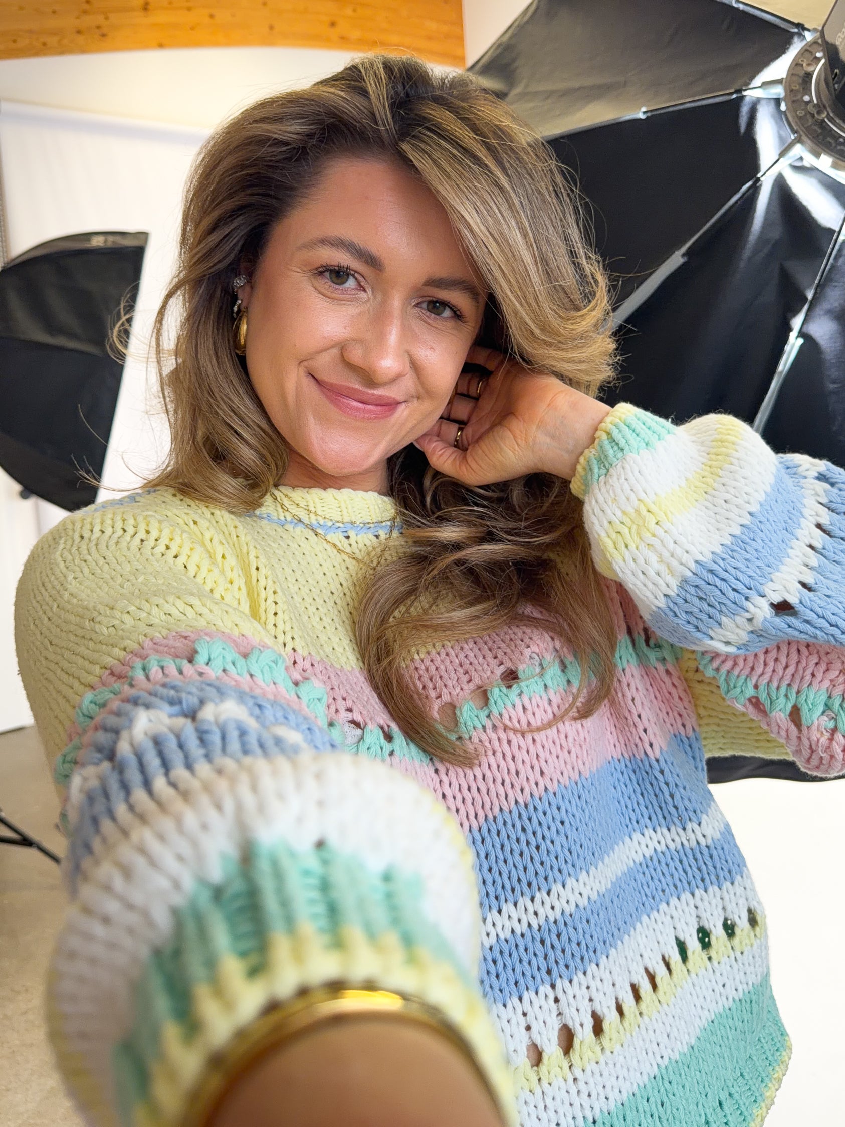 Spring Blossom Knit Sweater