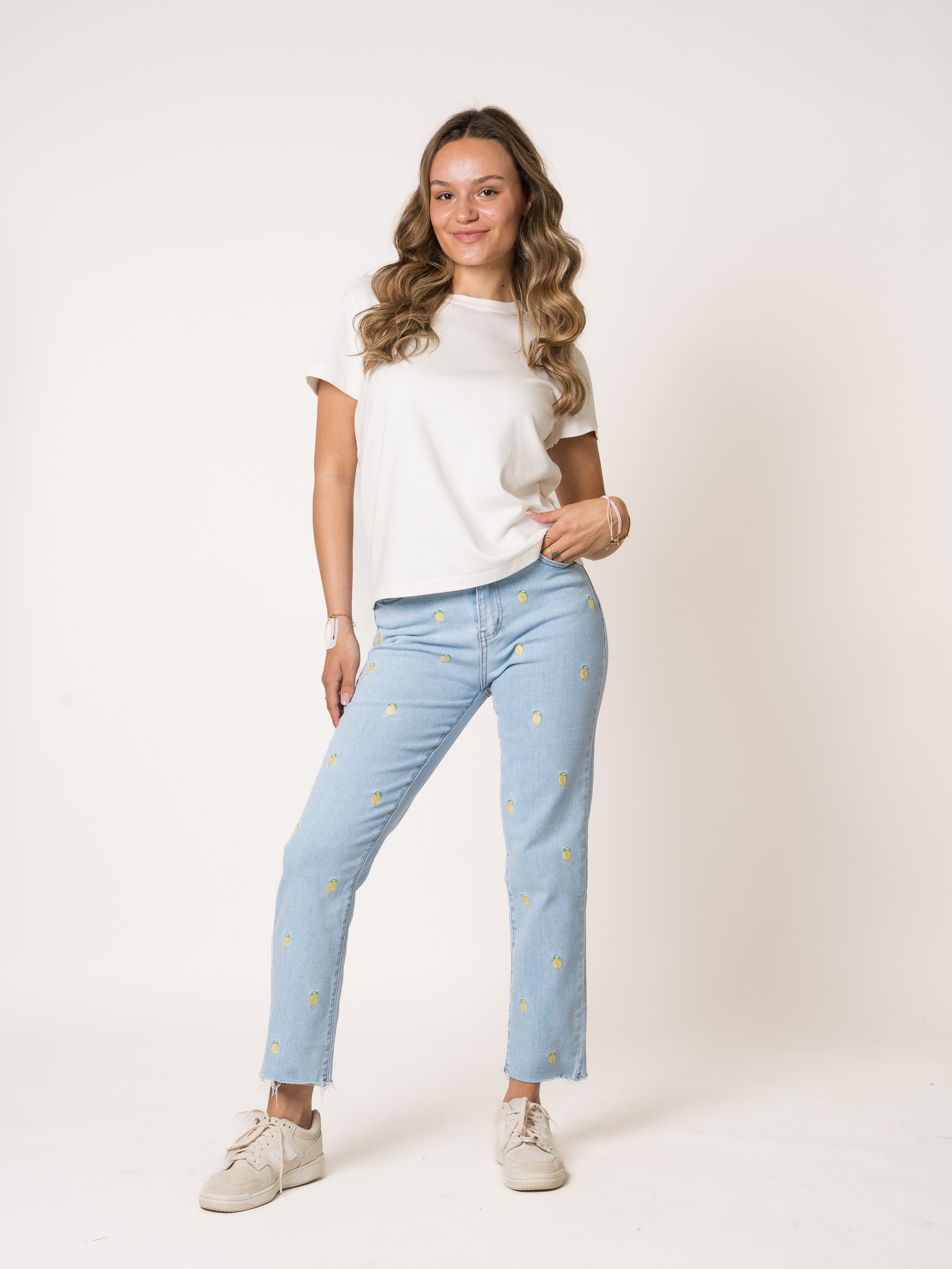Lemon Vibes Mom Jeans
