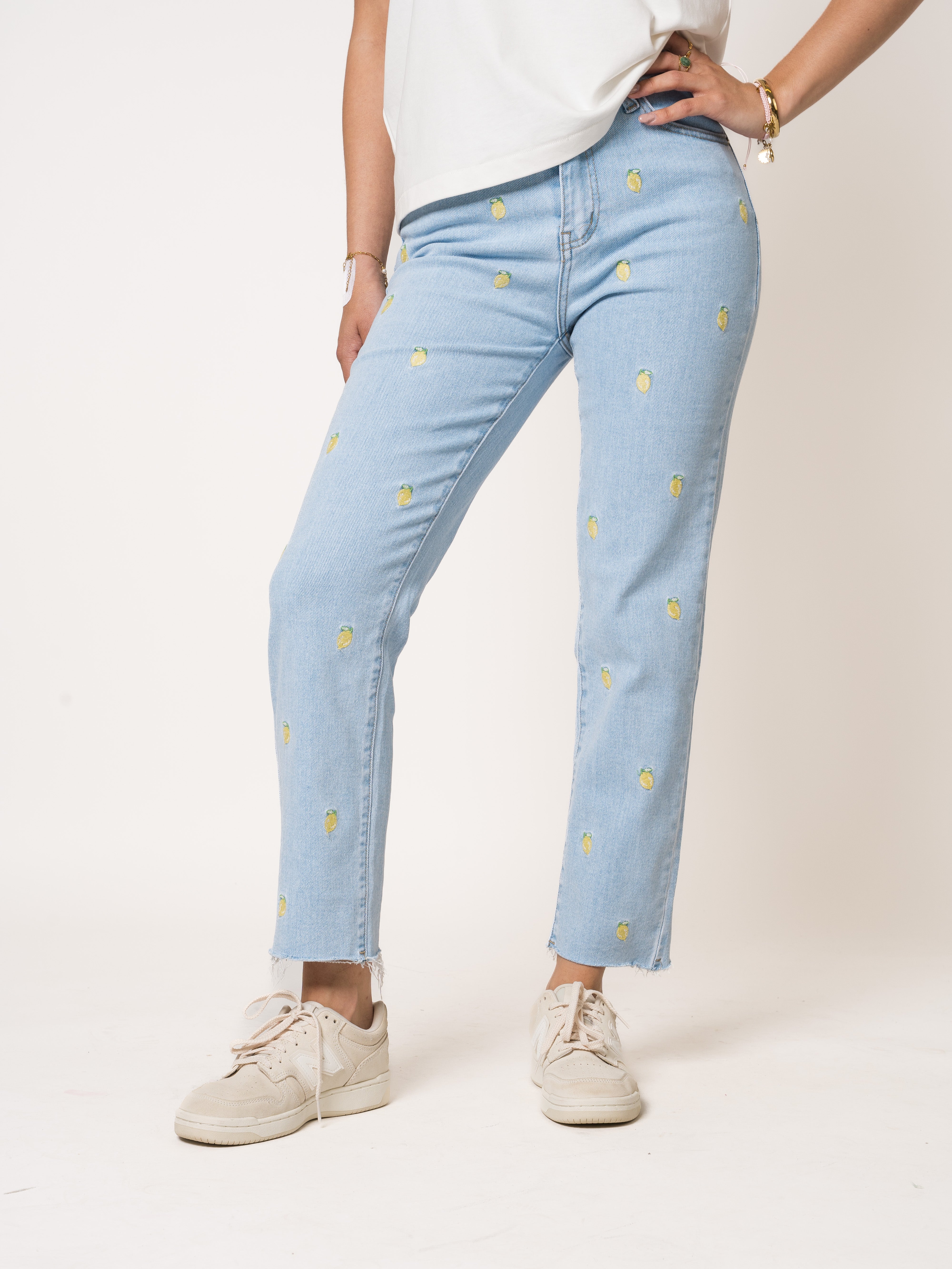 Lemon Vibes Mom Jeans