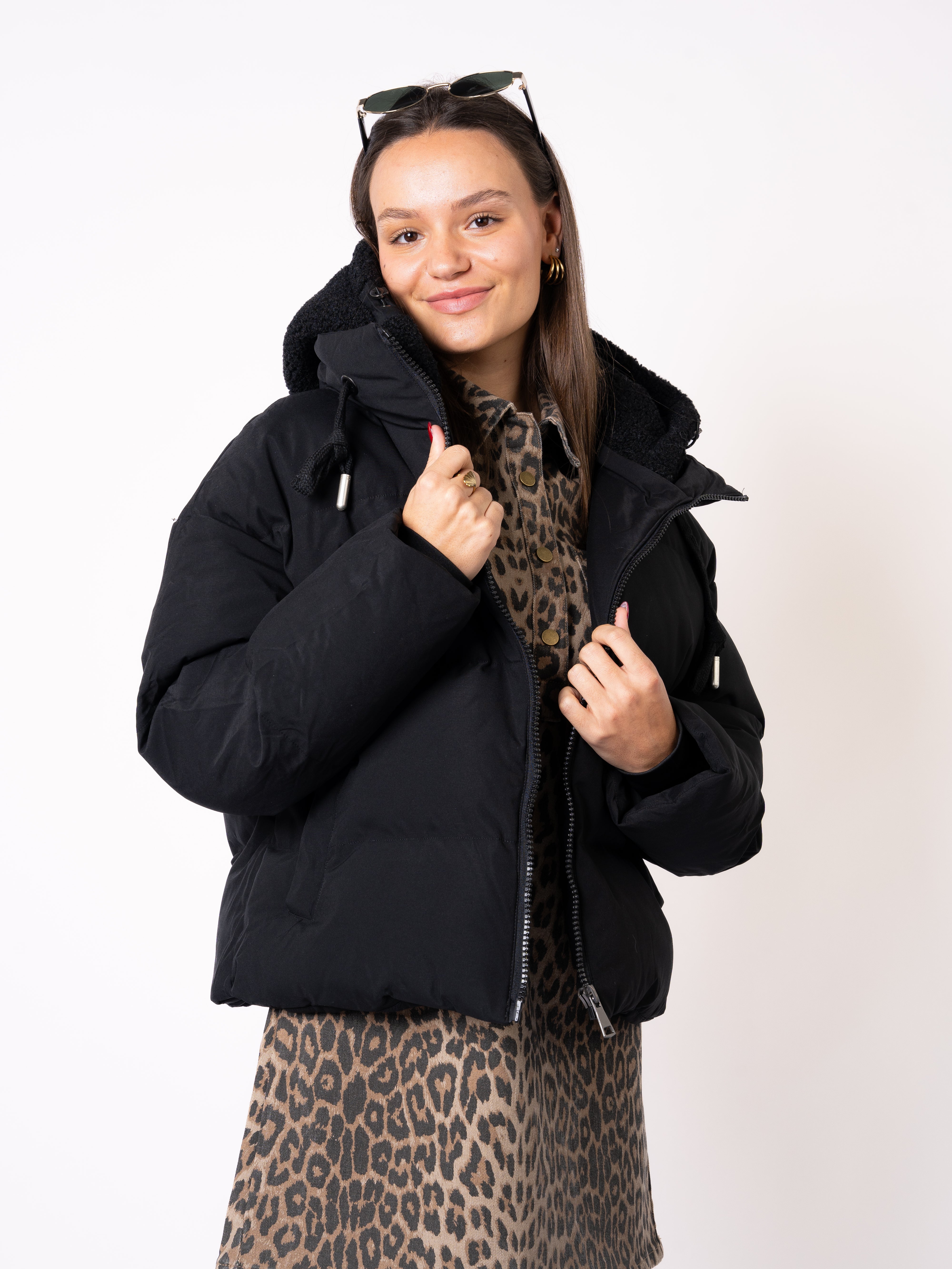 Wrapped Up Puffer Jacket - Schwarz