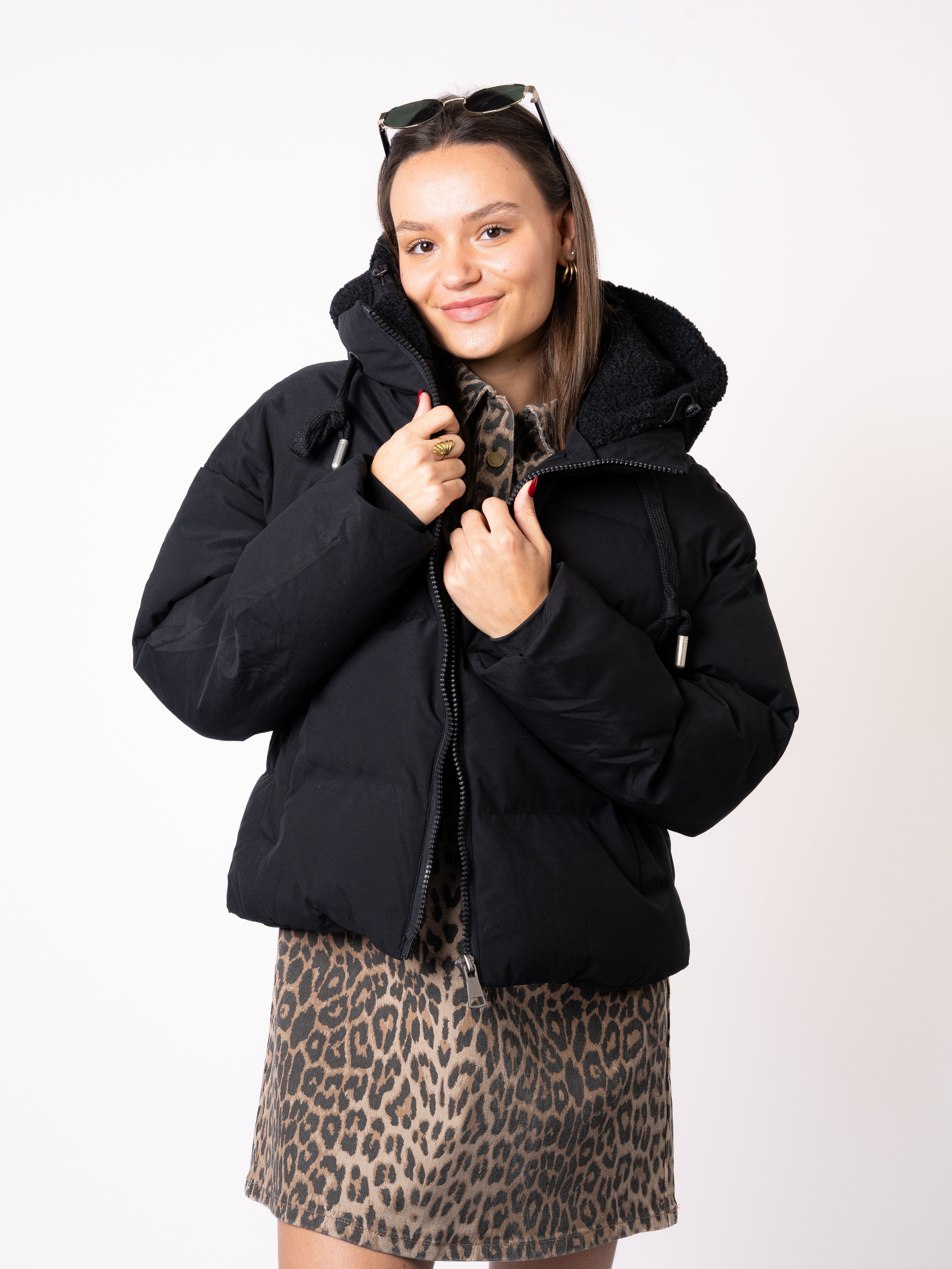 Wrapped Up Puffer Jacket - Schwarz