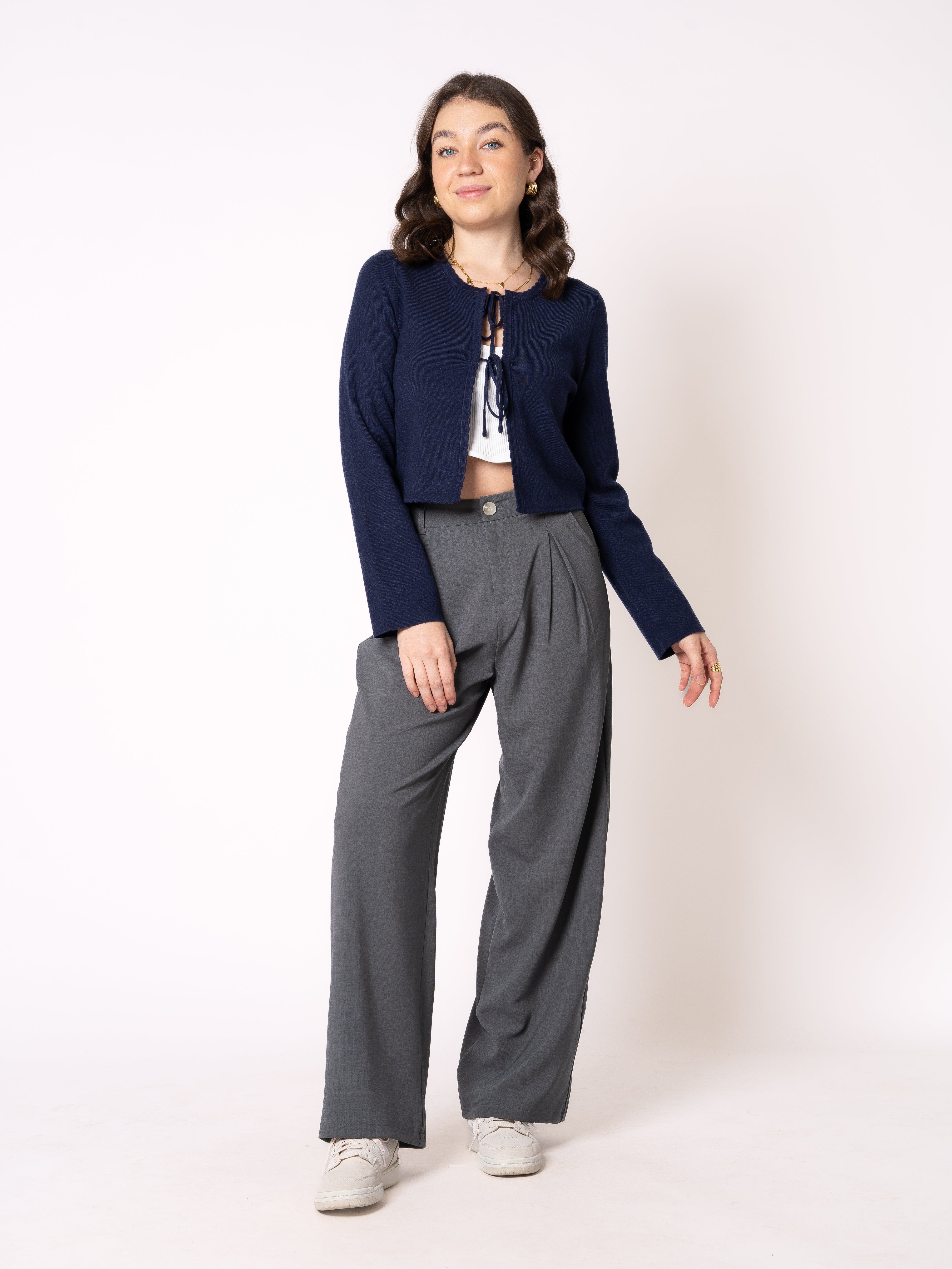 Soft Feinstrick Cardigan Mathilda - Dunkelblau