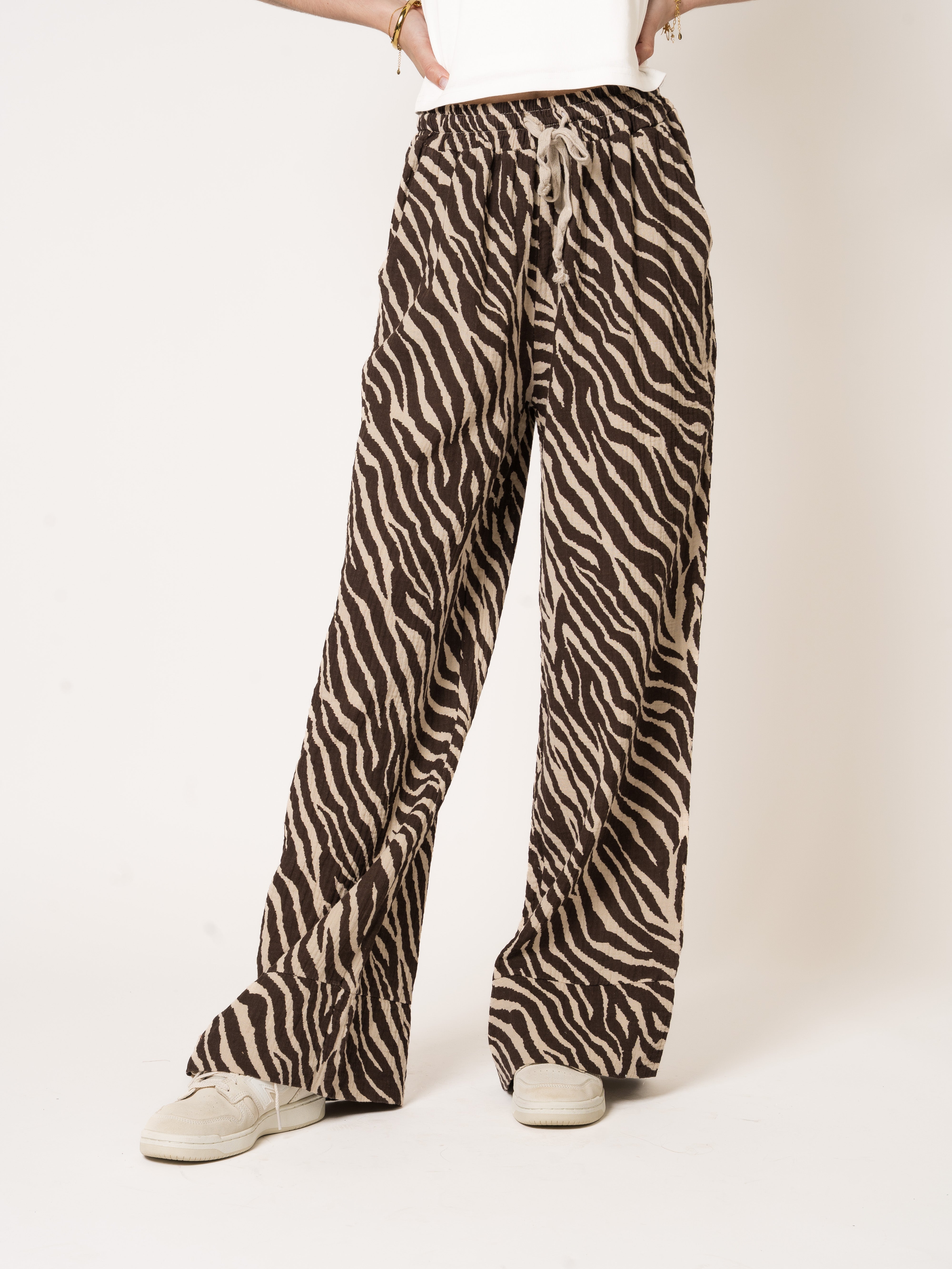 LUCKY DEAL 1661 Musselinhose Zebra - Dunkelbraun - vom Umtausch ausgeschlossen -
