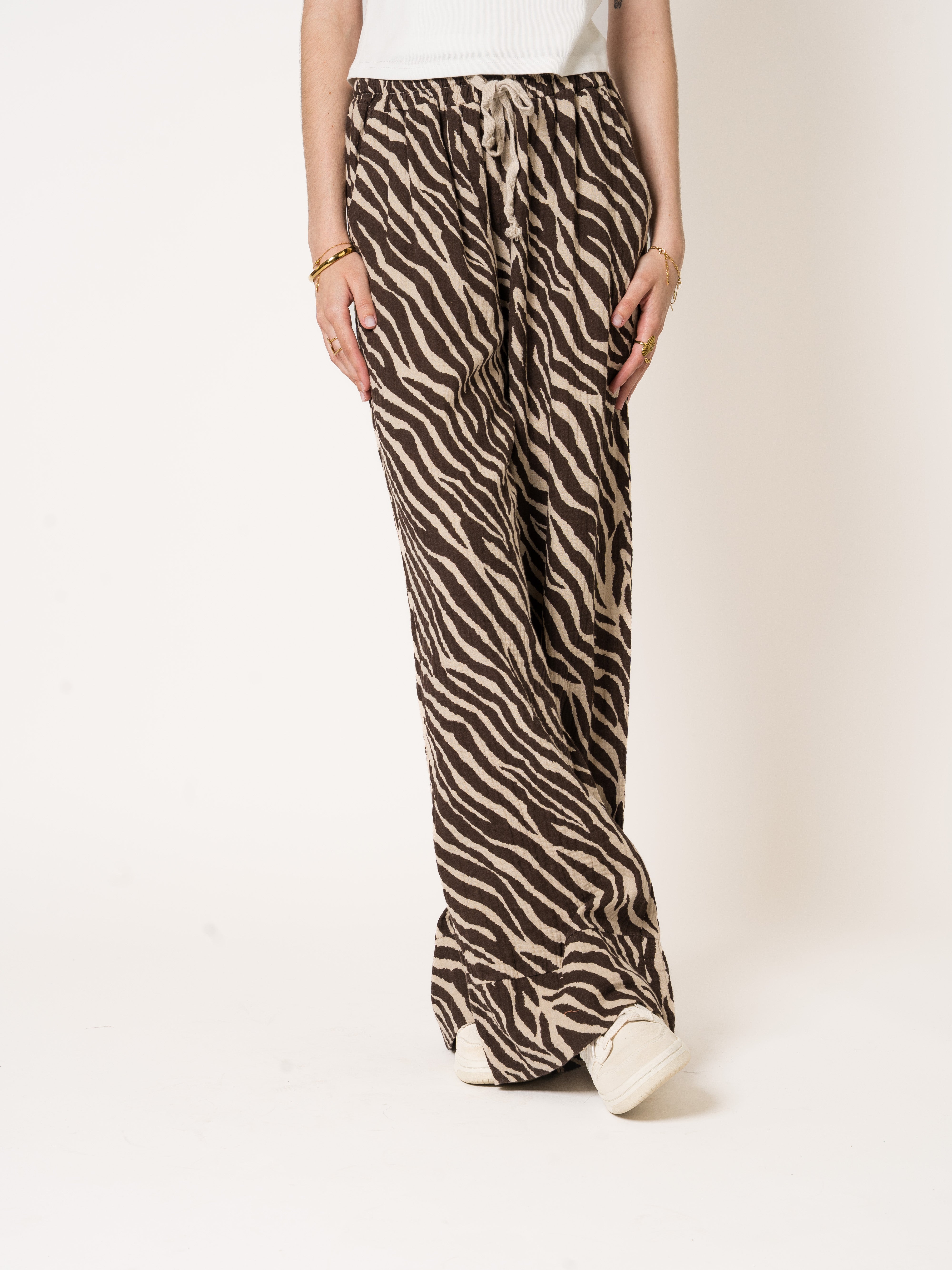 LUCKY DEAL 1661 Musselinhose Zebra - Dunkelbraun - vom Umtausch ausgeschlossen -