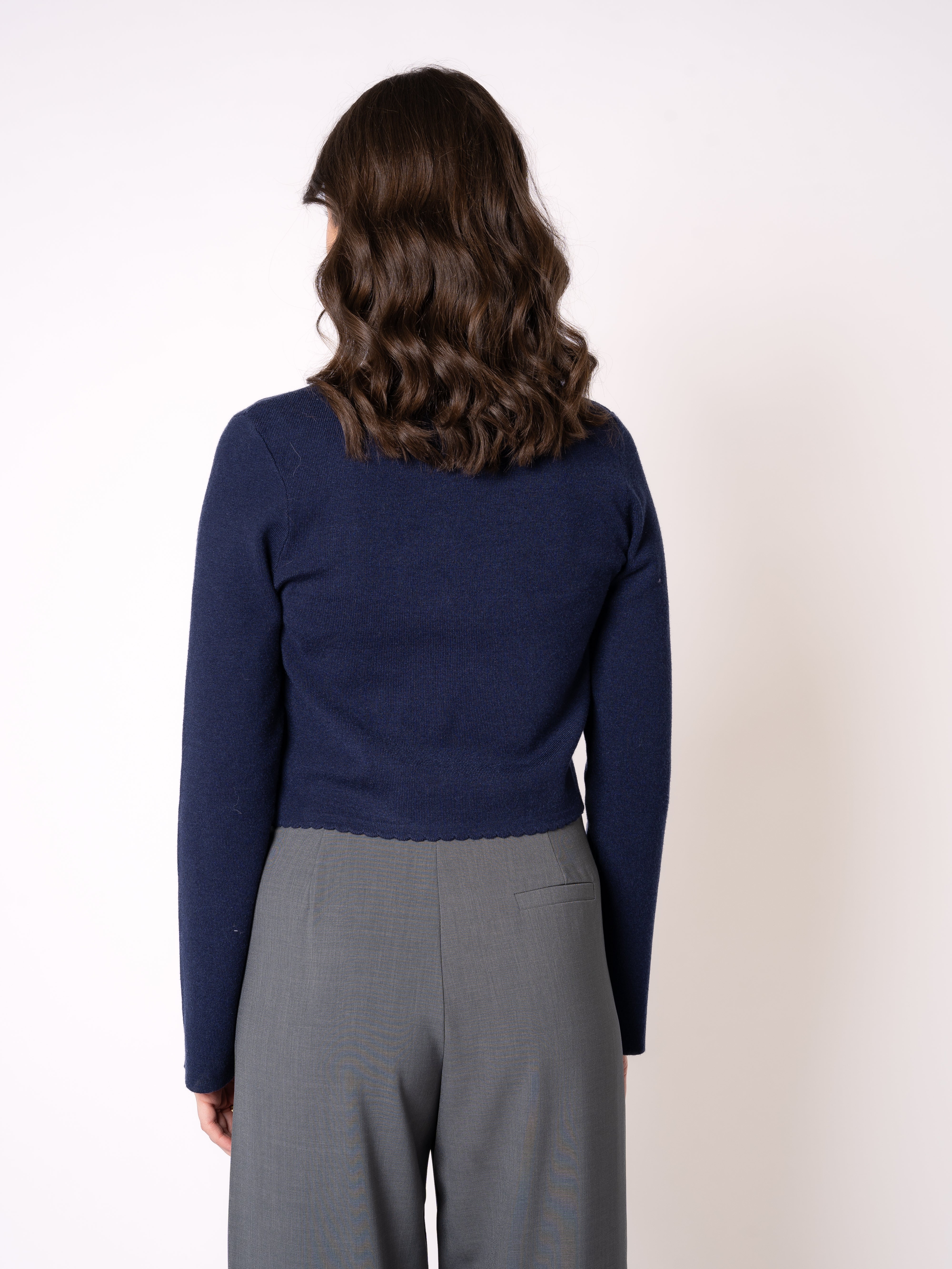 Soft Feinstrick Cardigan Mathilda - Dunkelblau